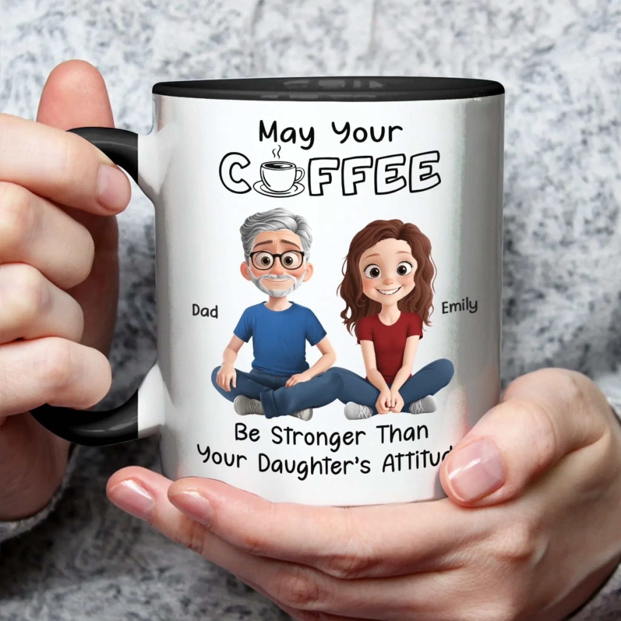 Custom Accent Mug - Personalized Birthday Gifts For Mom, Dad, Daughter, Son - Grateful For You Always - Image 5