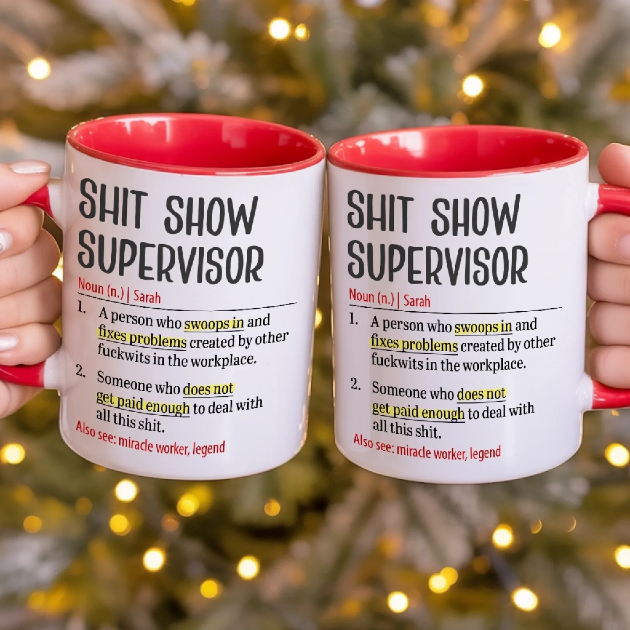 Custom Accent Mug - Personalized Funny Gifts For Best Friends, Family, Coworker, Work Bestie - Sip Now Panic Later - Image 4
