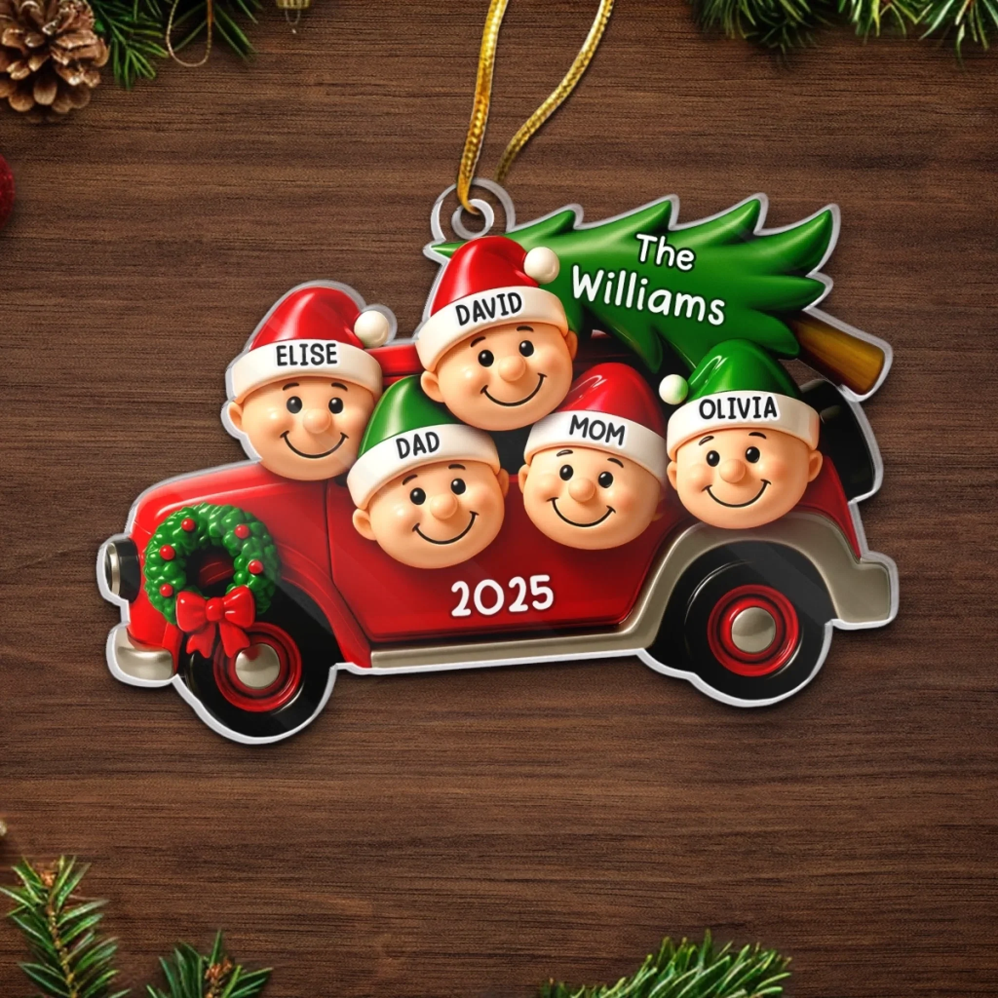 Custom Acrylic Ornament - Personalized Anniversary Christmas Wedding Gifts For Husband And Wife, Him And Her - Forever Festive, Forever Us - Image 8