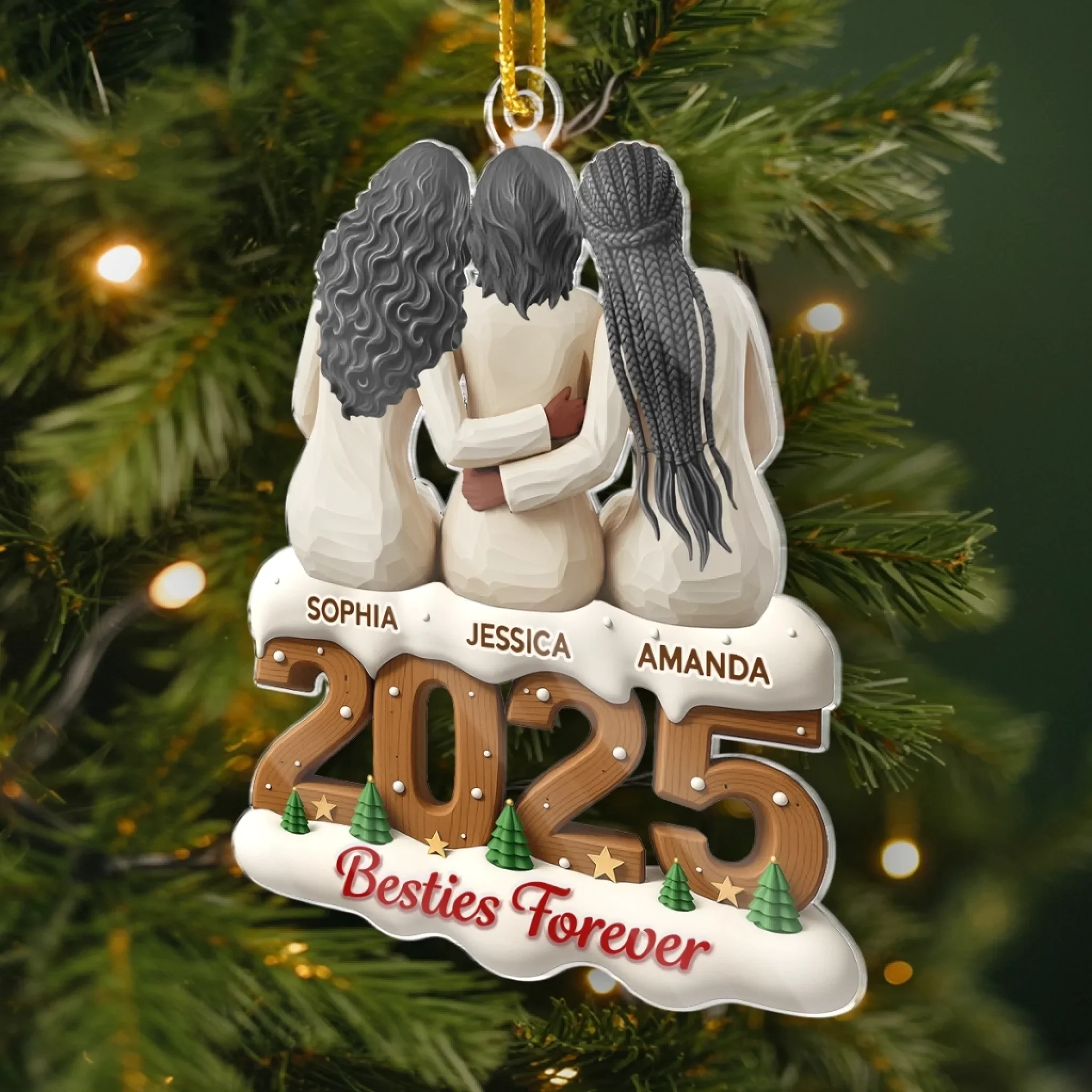 Custom Acrylic Ornament - Personalized Best Friend Christmas Birthday Gifts For Women, Besties, Sisters, BFF - Best Friends, Best Memories - Image 3