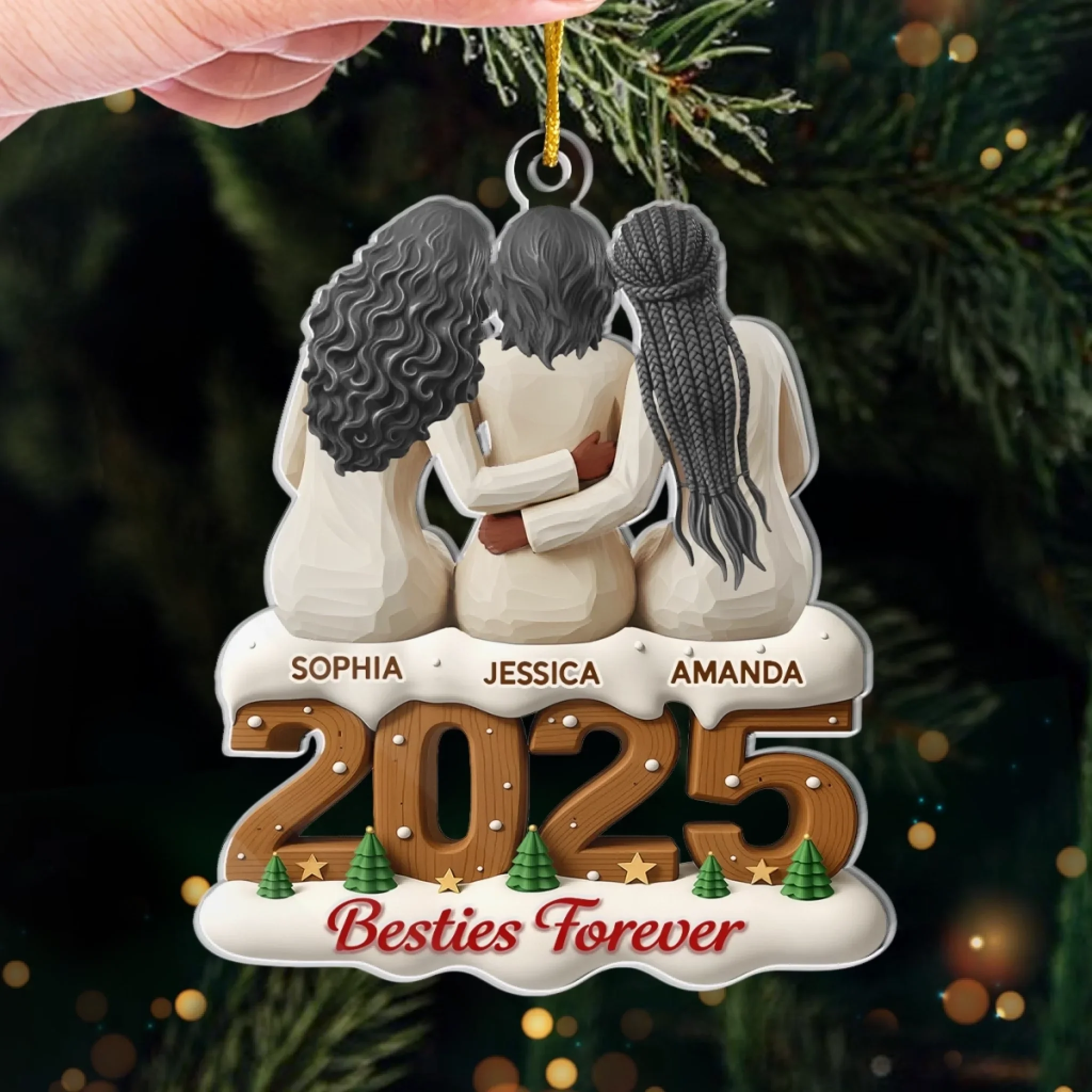 Custom Acrylic Ornament - Personalized Best Friend Christmas Birthday Gifts For Women, Besties, Sisters, BFF - Best Friends, Best Memories - Image 4