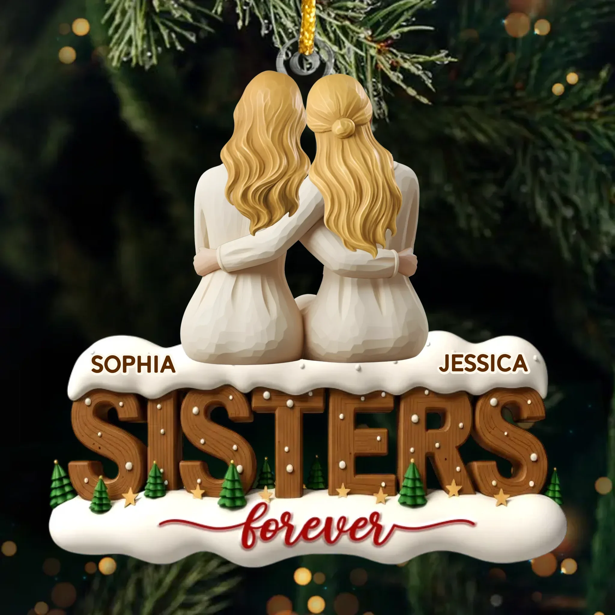 Custom Acrylic Ornament - Personalized Best Friend Christmas Birthday Gifts For Women, Besties, Sisters, BFF - You Make Every Day Magic - Image 2