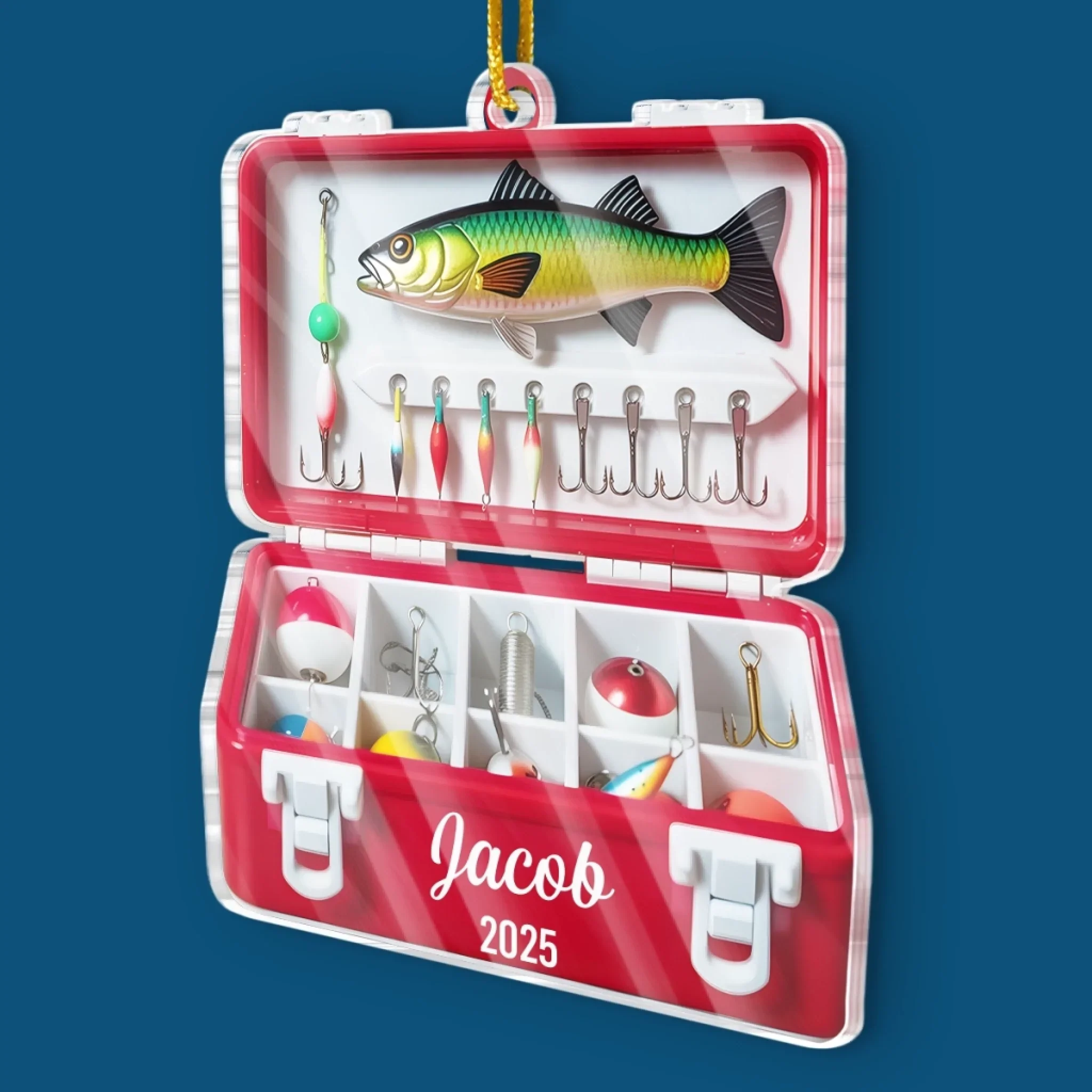 Custom Acrylic Ornament - Personalized Christmas Birthday Fishing Gifts For Fisherman - The Best Catch Of The Season - Image 3