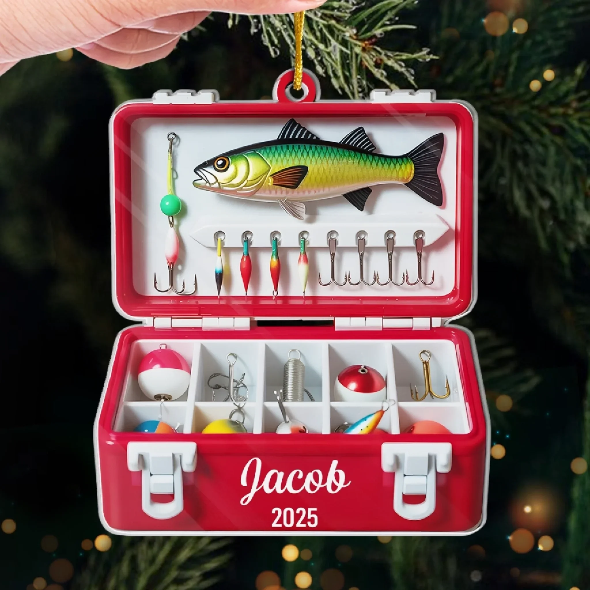 Custom Acrylic Ornament - Personalized Christmas Birthday Fishing Gifts For Fisherman - The Best Catch Of The Season - Image 4