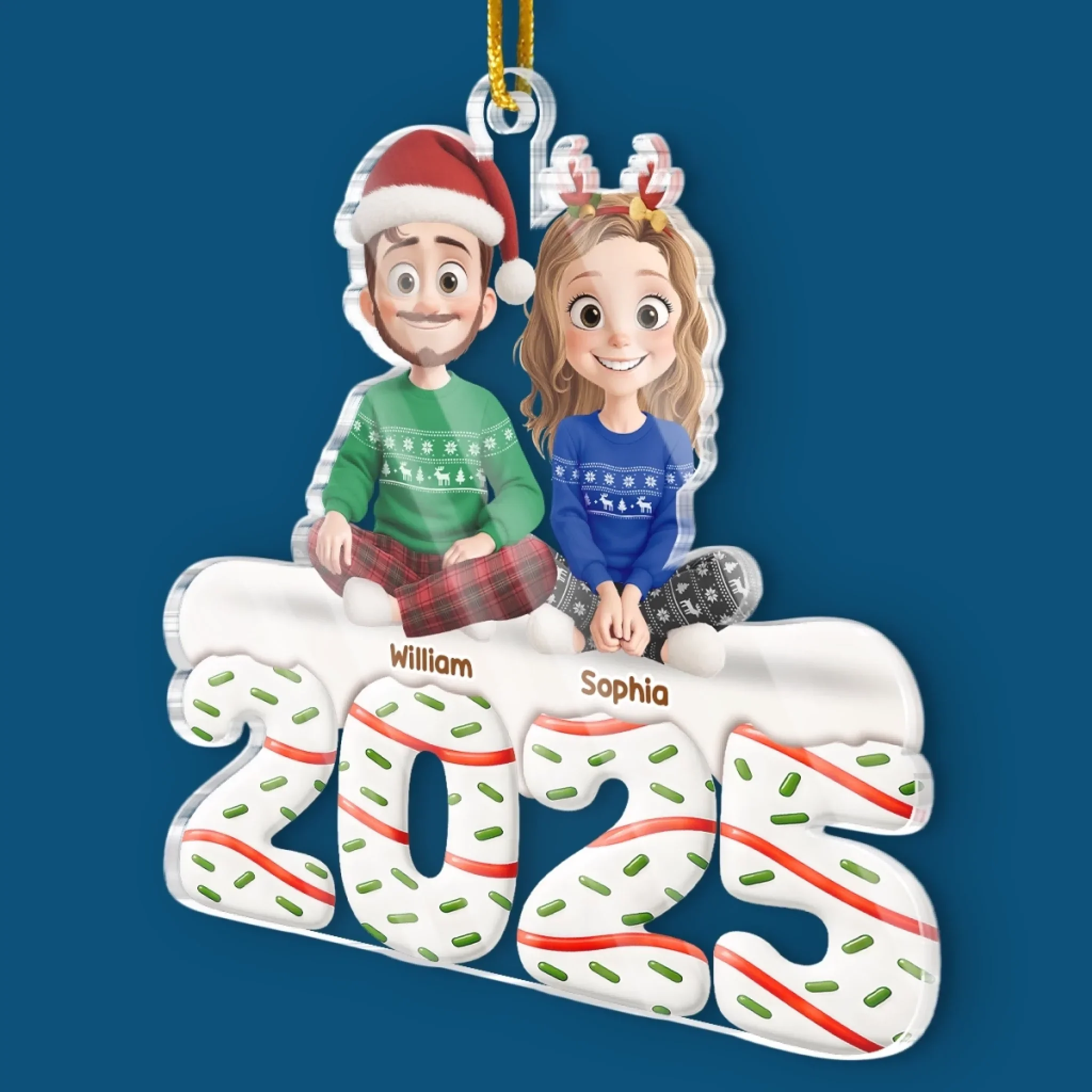 Custom Acrylic Ornament - Personalized Christmas Birthday Gifts For Couples, Family, Husband and Wife, Him and Her - Our Family Is The Best Gift Of All - Image 3