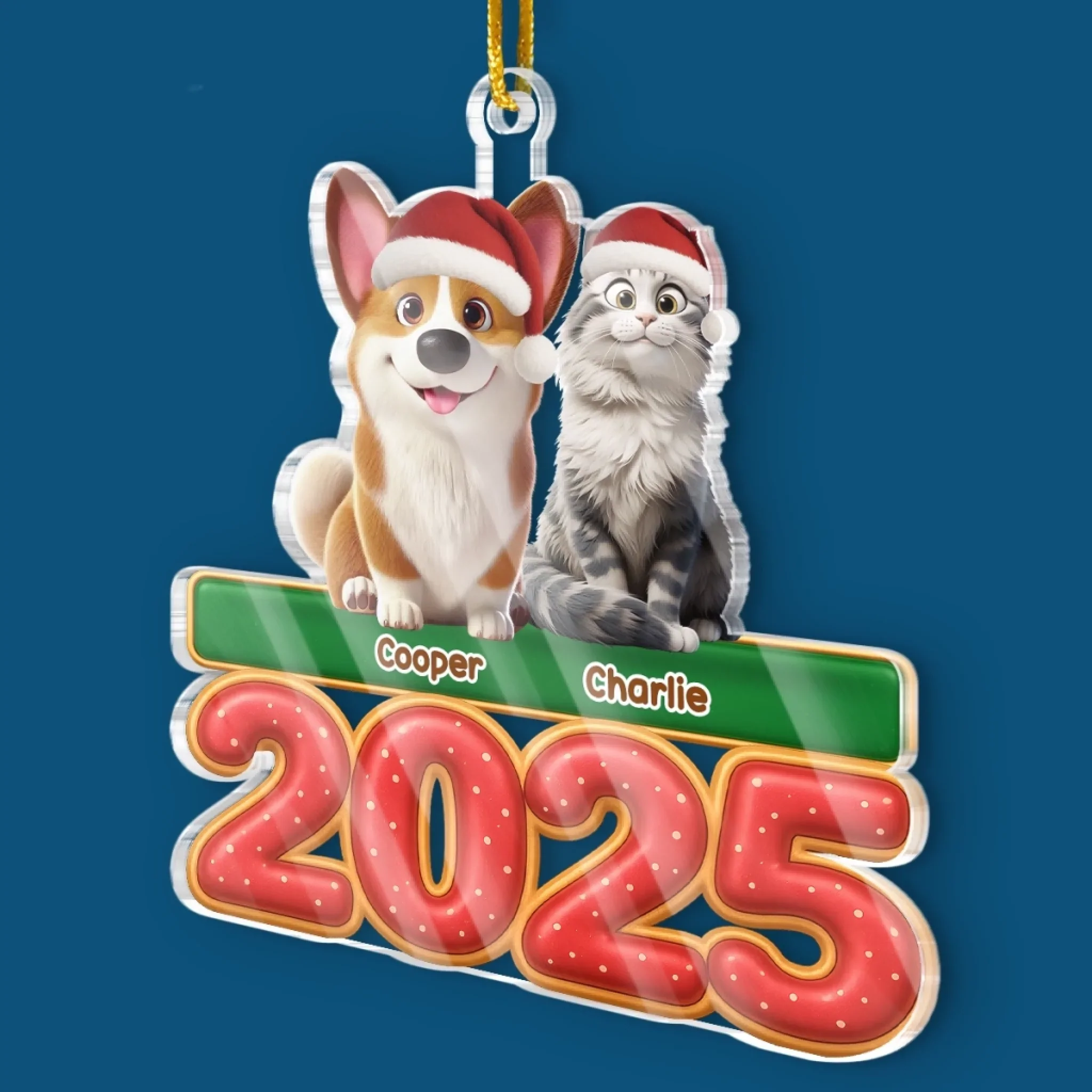 Custom Acrylic Ornament - Personalized Christmas Birthday Gifts For Dog Cat Lovers, Dog Dad And Mom, Cat Owners - Fur Baby Full Heart - Image 3