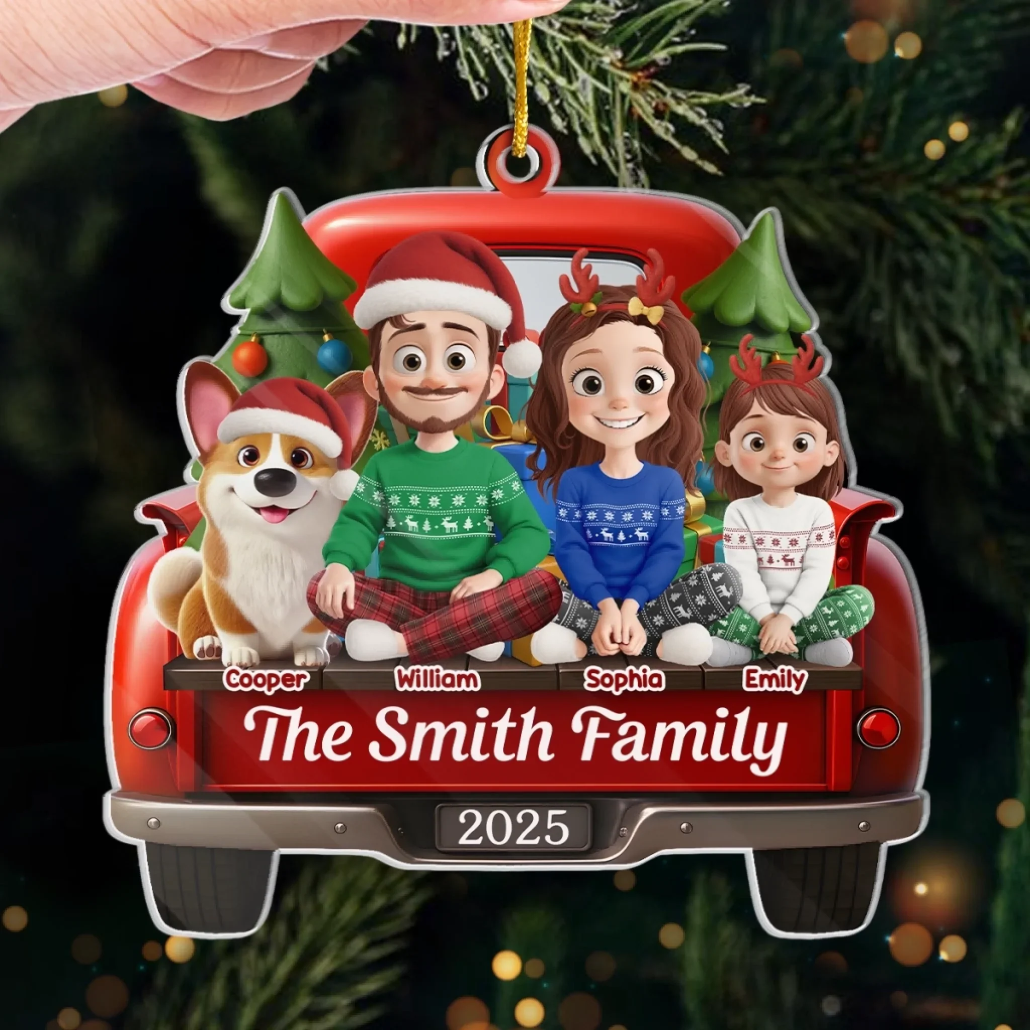 Custom Acrylic Ornament - Personalized Christmas Birthday Gifts For Family, Dog Cat Lovers - All Roads Lead To Family - Image 4