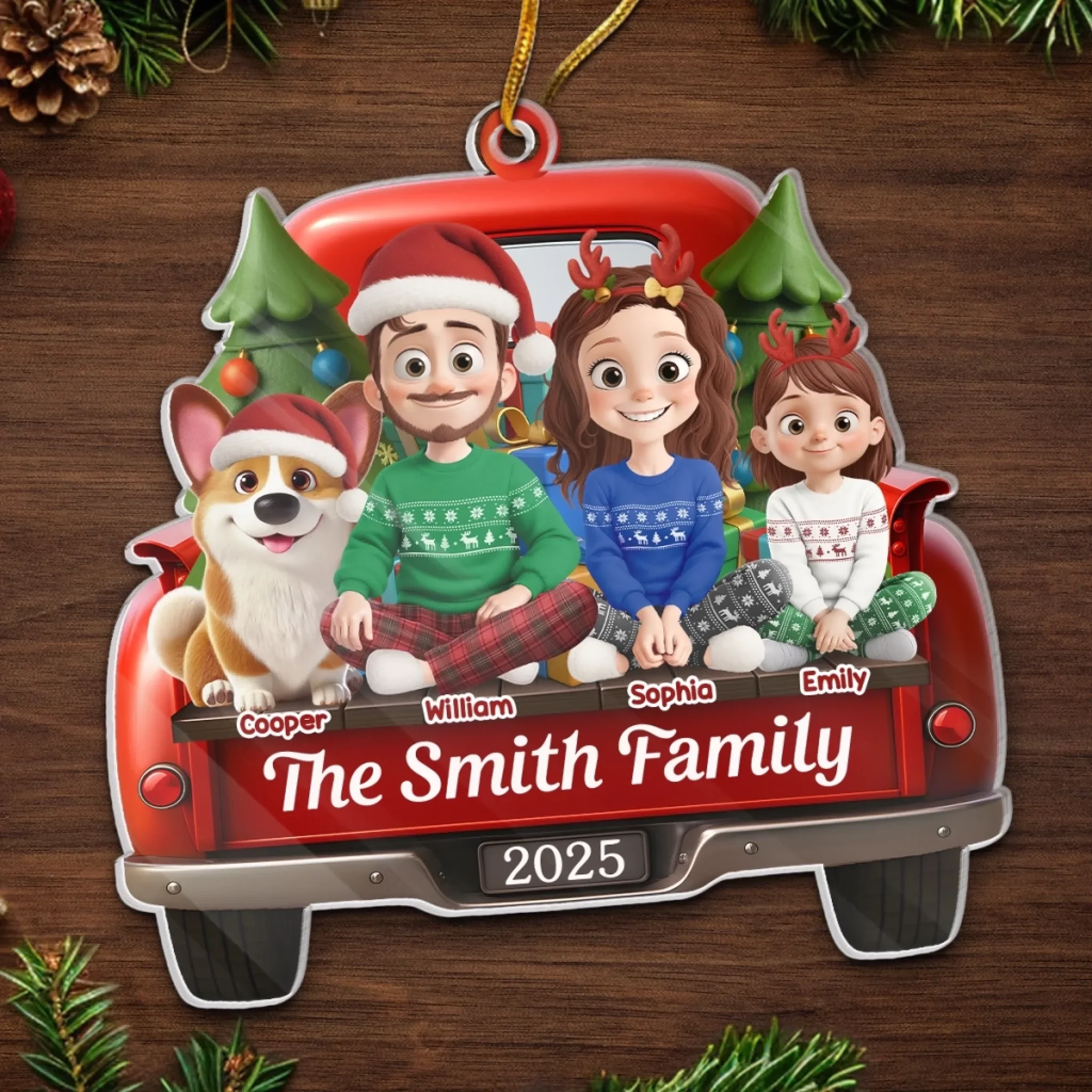 Custom Acrylic Ornament - Personalized Christmas Birthday Gifts For Family, Dog Cat Lovers - All Roads Lead To Family - Image 5