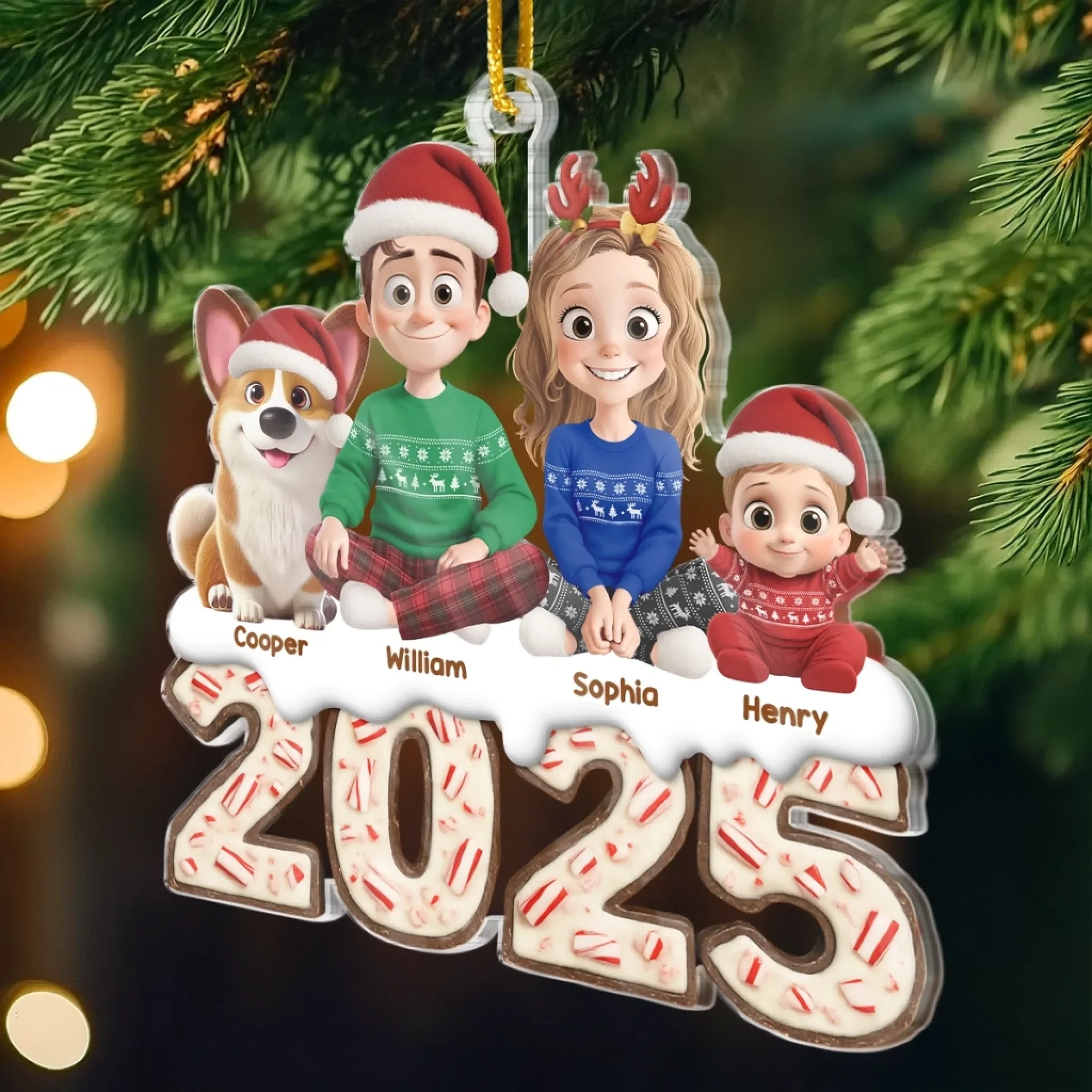 Custom Acrylic Ornament - Personalized Christmas Birthday Gifts For Family, Dog Cat Lovers - Cherish The Moment - Image 3