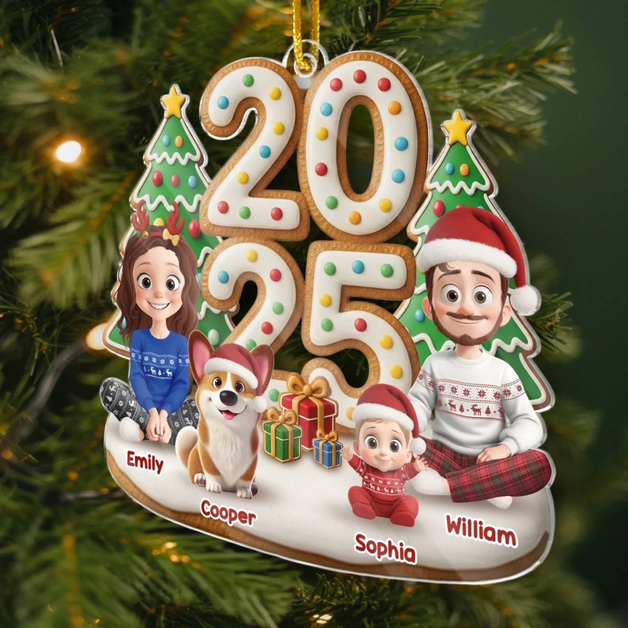 Custom Acrylic Ornament - Personalized Christmas Birthday Gifts For Family, Dog Cat Lovers - Holiday Memories - Image 3