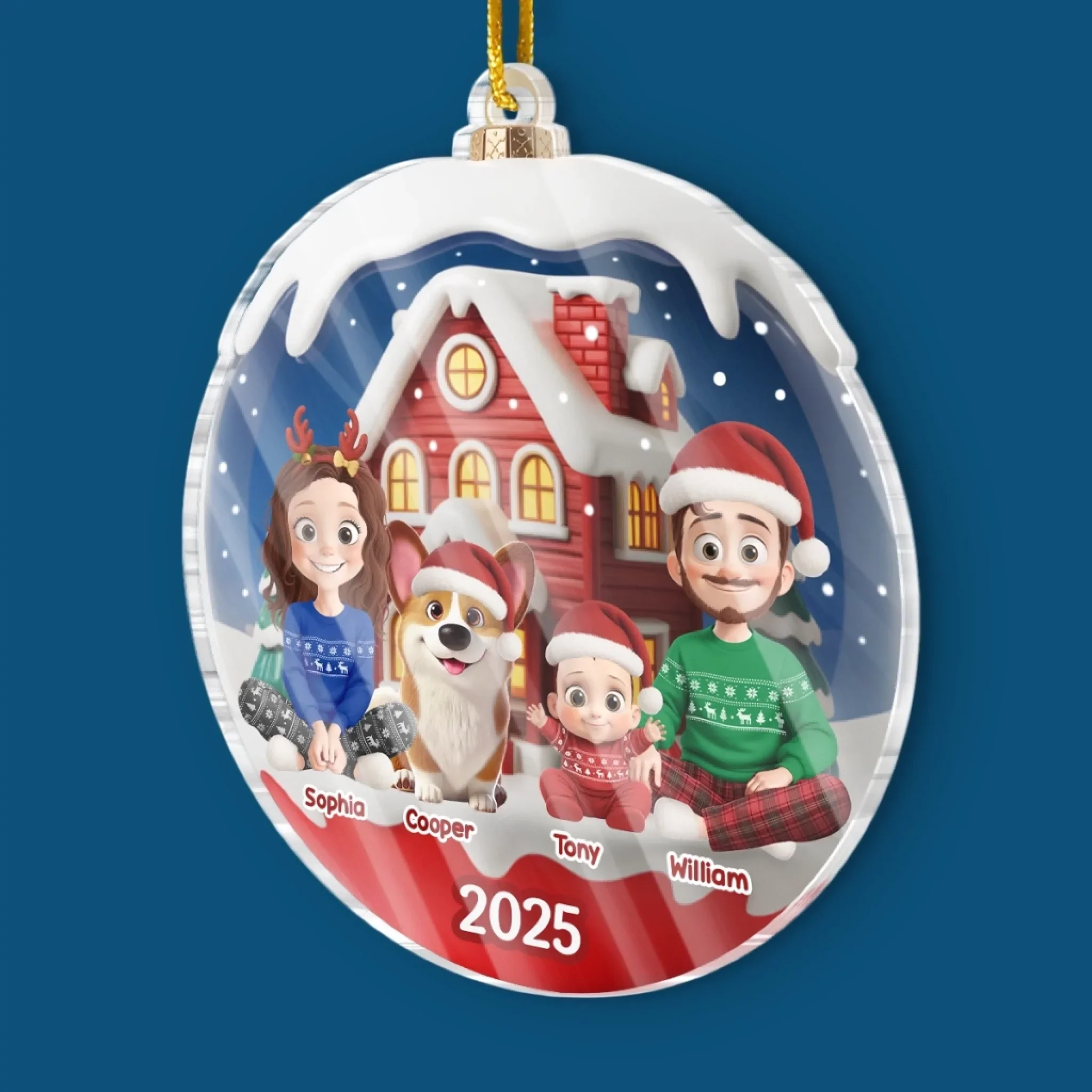 Custom Acrylic Ornament - Personalized Christmas Birthday Gifts For Family, Dog Cat Lovers - Home Sweet Home - Image 3