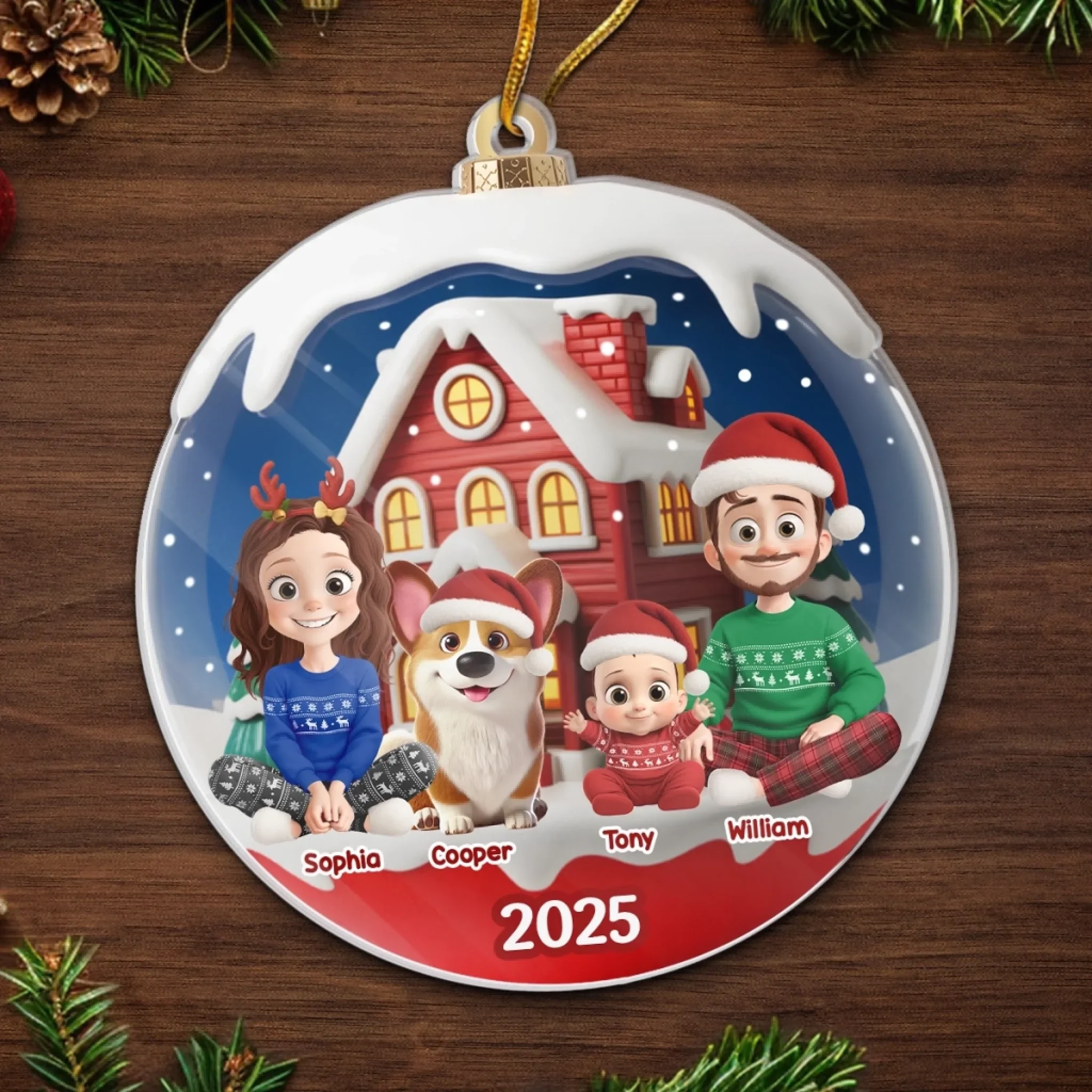 Custom Acrylic Ornament - Personalized Christmas Birthday Gifts For Family, Dog Cat Lovers - Home Sweet Home - Image 5