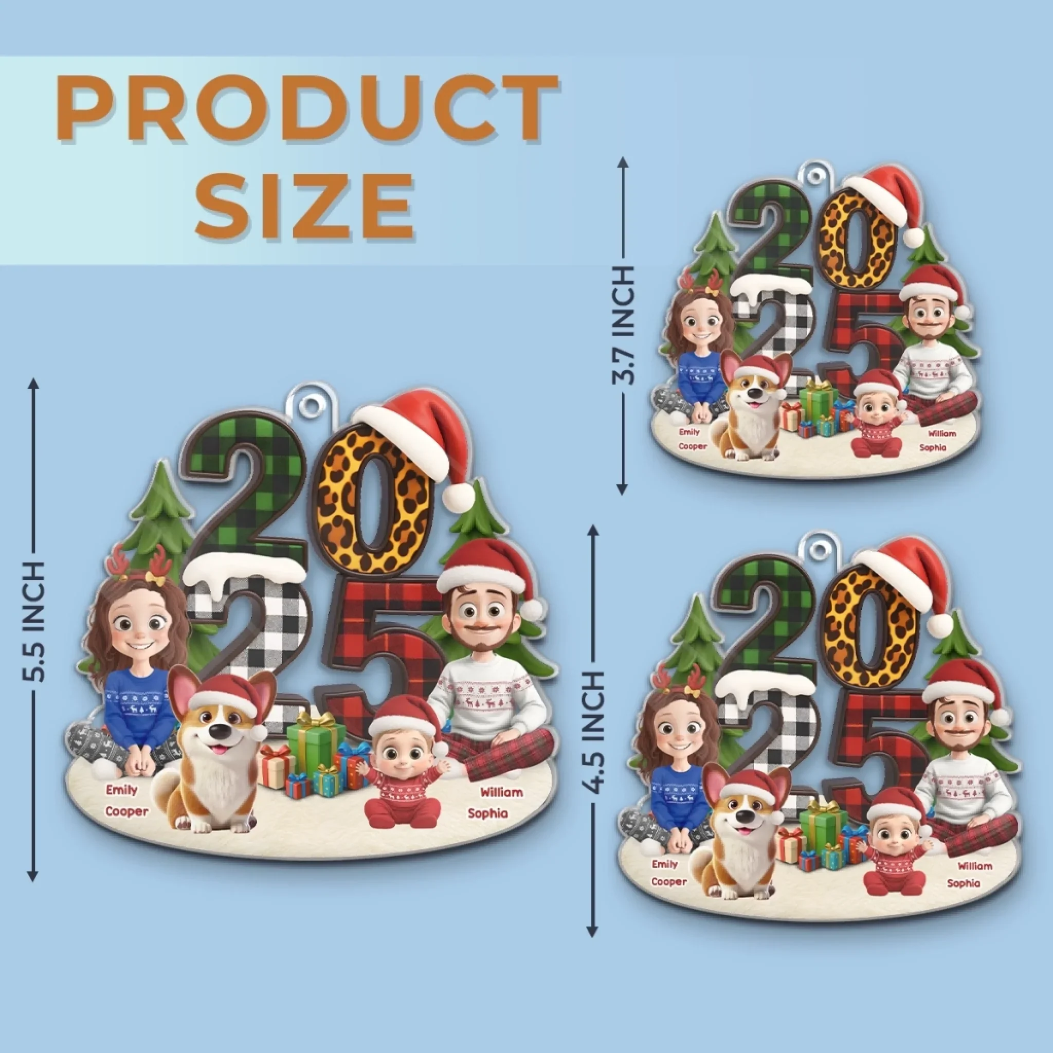 Custom Acrylic Ornament - Personalized Christmas Birthday Gifts For Family, Dog Cat Lovers - Santa Squad Ready - Image 6