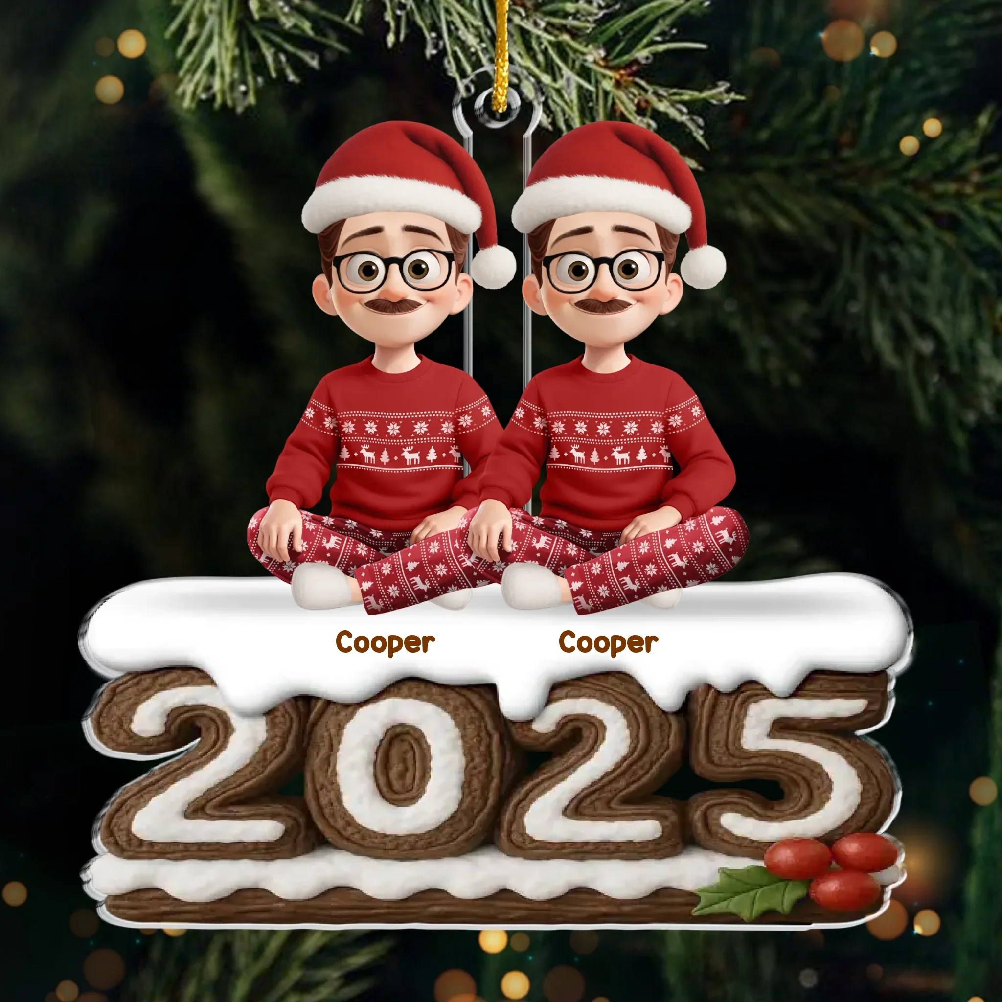 Custom Acrylic Ornament - Personalized Christmas Birthday Gifts For Family, Dog Cat Lovers - Together Is Our Best Tradition - Image 2