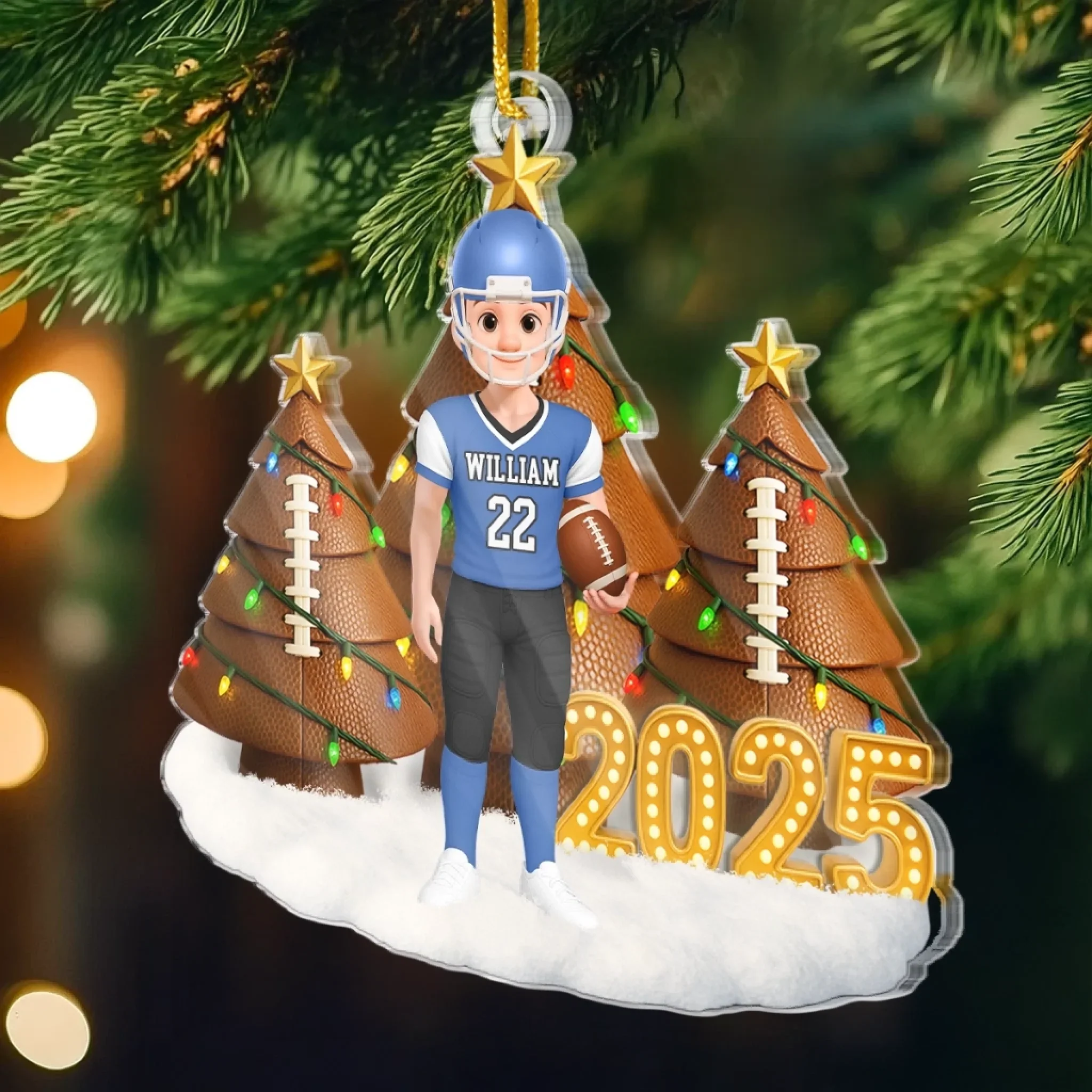 Custom Acrylic Ornament - Personalized Christmas Birthday Gifts For Football, Basketball, Soccer Lovers, Sports Fans, Sports Lovers - Legends Never Rest - Image 3