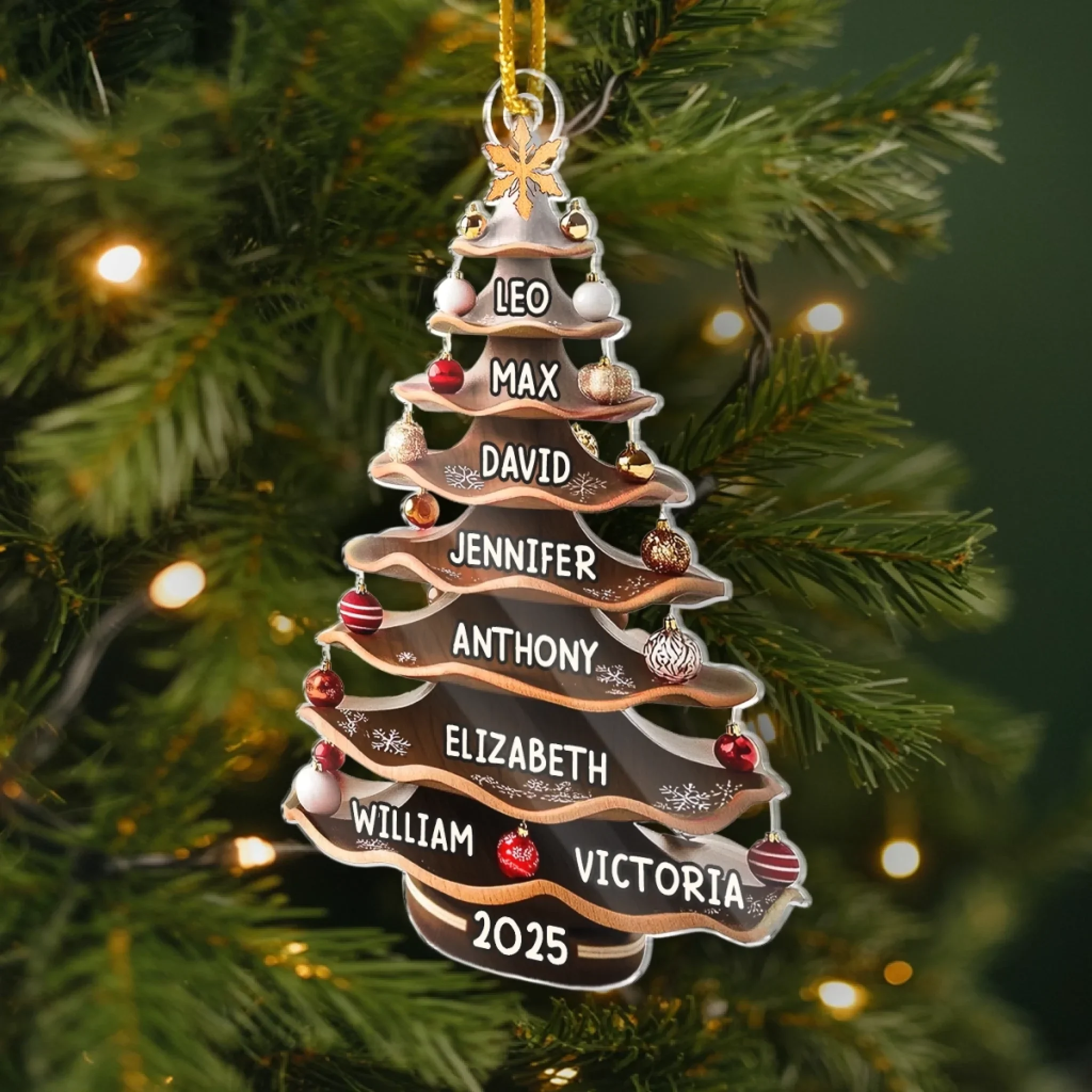 Custom Acrylic Ornament - Personalized Christmas Birthday Gifts For Mom, Dad, Brother, Sister, Kids - Love Makes Every Season Bright - Image 3