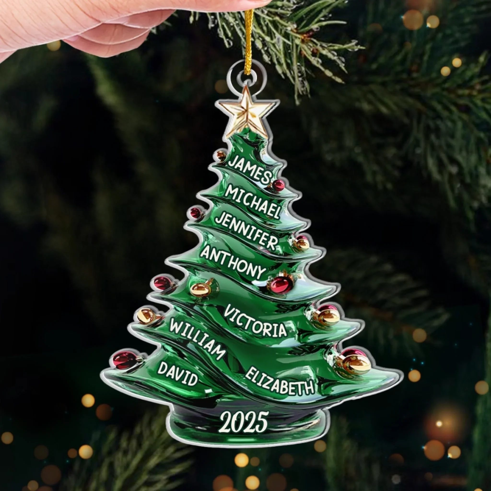 Custom Acrylic Ornament - Personalized Christmas Birthday Gifts For Mom, Dad, Brother, Sister, Kids - Together We Create Christmas Magic - Image 4