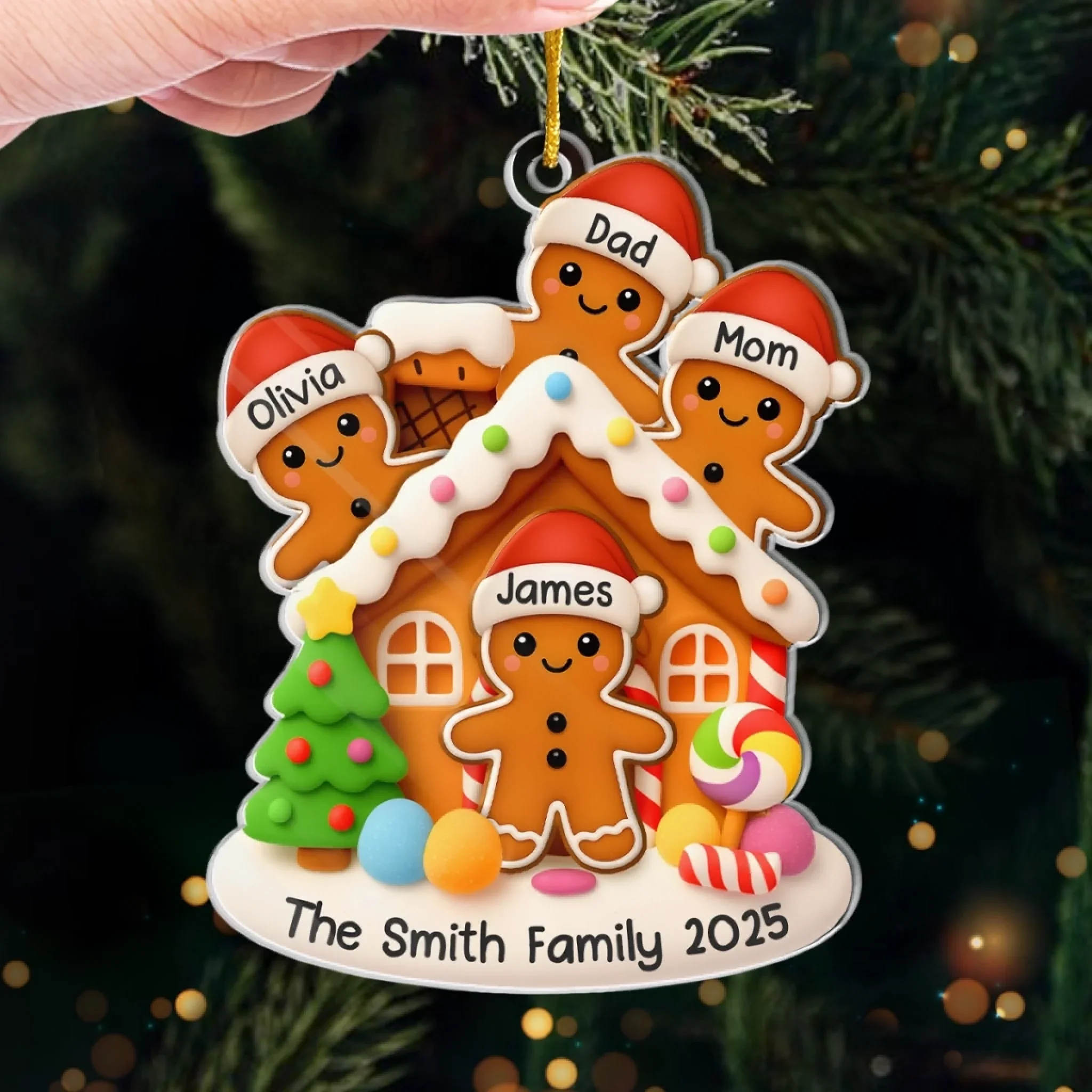 Custom Acrylic Ornament - Personalized Christmas Birthday Gifts For Mom, Dad, Kids - Home Sweet Home - Image 8
