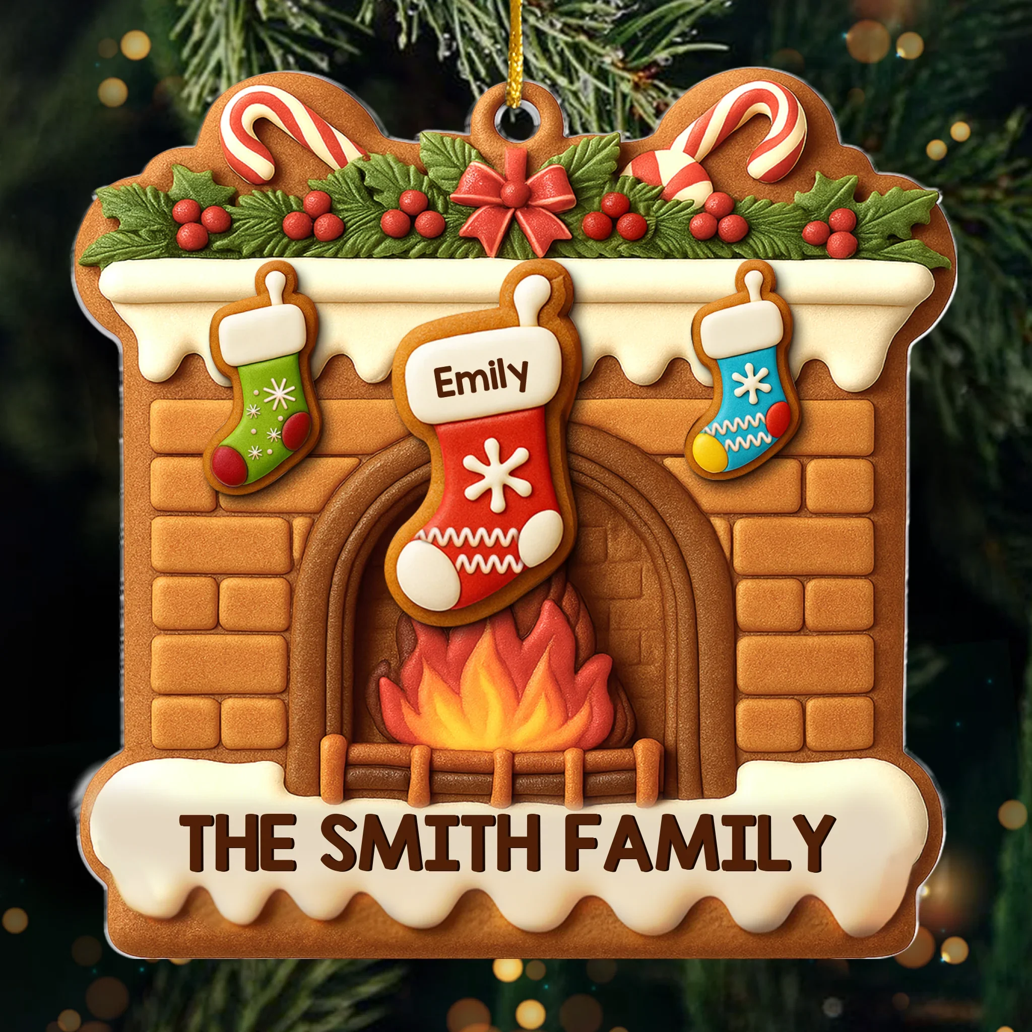 Custom Acrylic Ornament - Personalized Christmas Birthday Gifts For Mom, Dad, Kids - Our Family’s Christmas Magic - Image 2