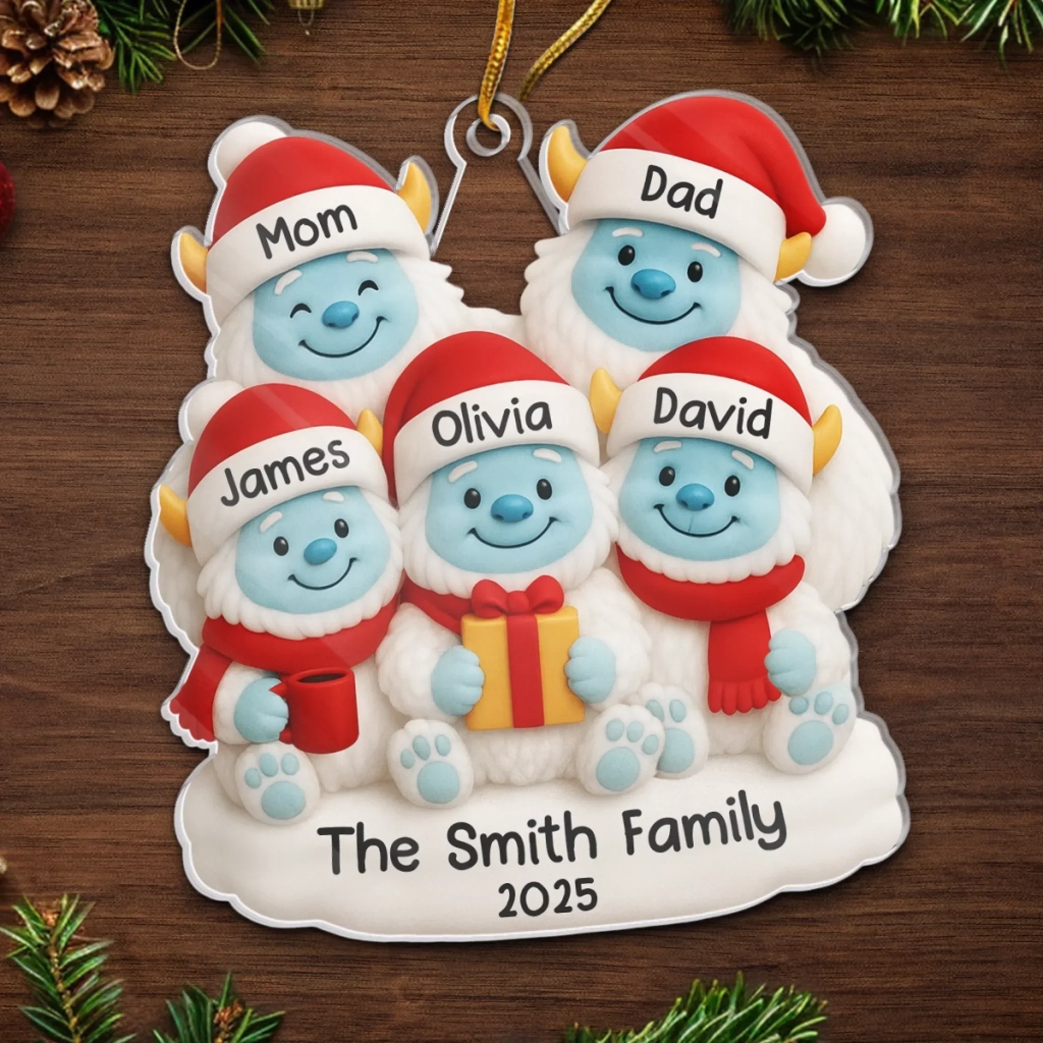 Custom Acrylic Ornament - Personalized Christmas Birthday Gifts For Mom, Dad, Kids - Our Merry Bunch - Image 14