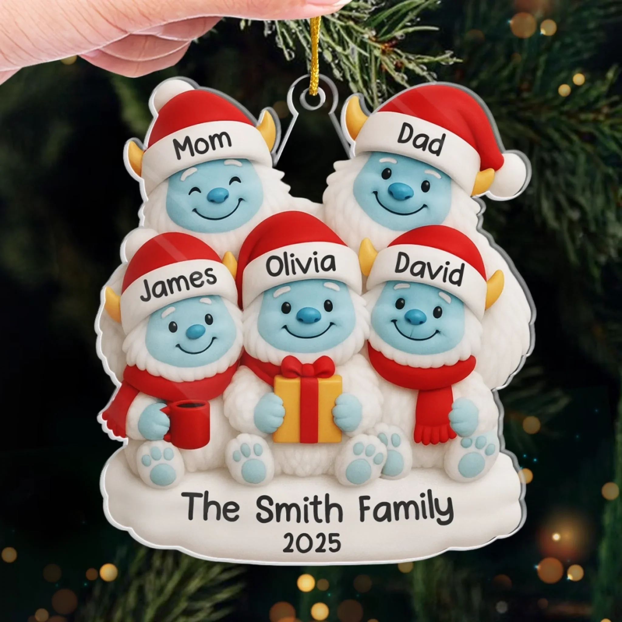 Custom Acrylic Ornament - Personalized Christmas Birthday Gifts For Mom, Dad, Kids - Our Merry Bunch - Image 20