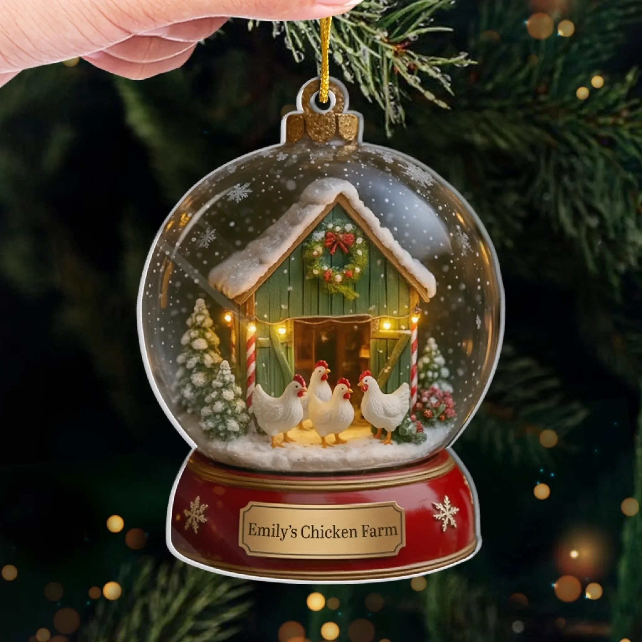Custom Acrylic Ornament - Personalized Christmas Birthday Gifts For Women, Men - Winter Wonder Henland - Image 4