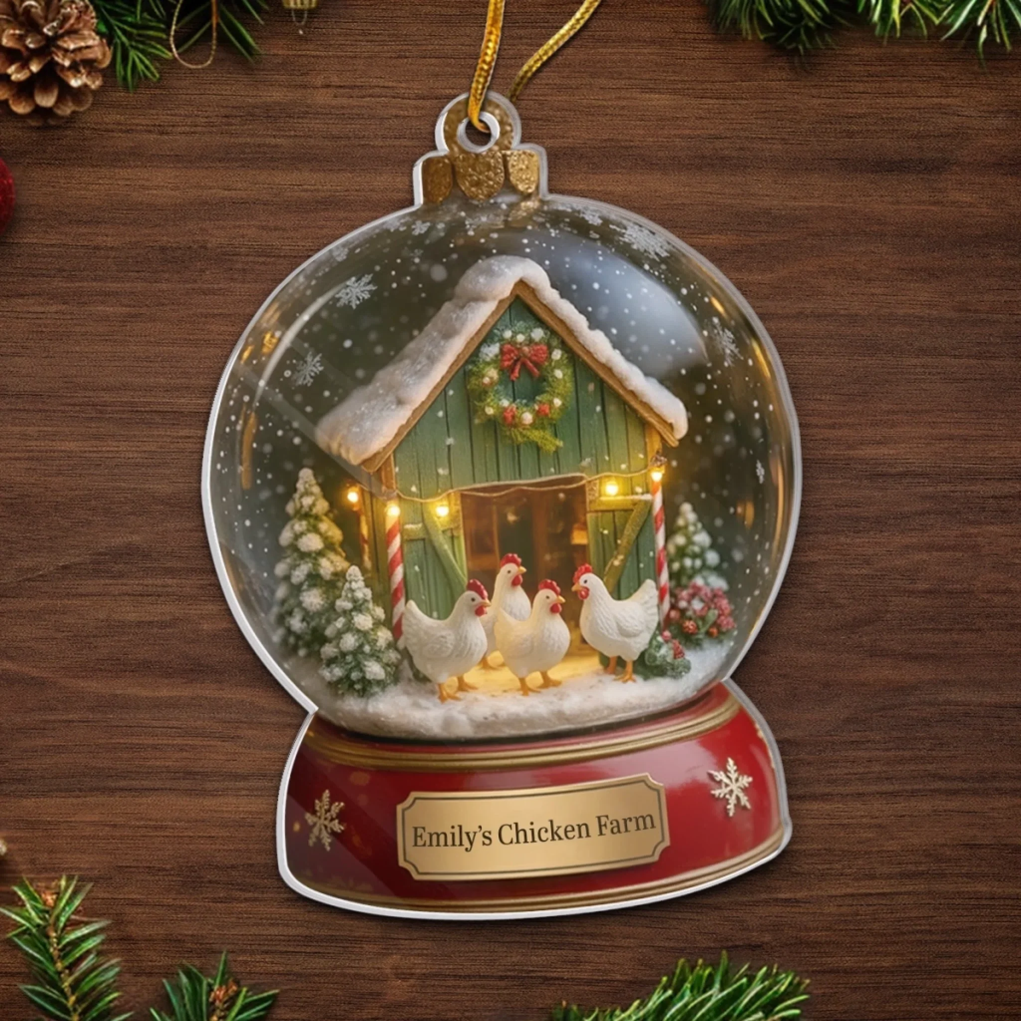 Custom Acrylic Ornament - Personalized Christmas Birthday Gifts For Women, Men - Winter Wonder Henland - Image 5