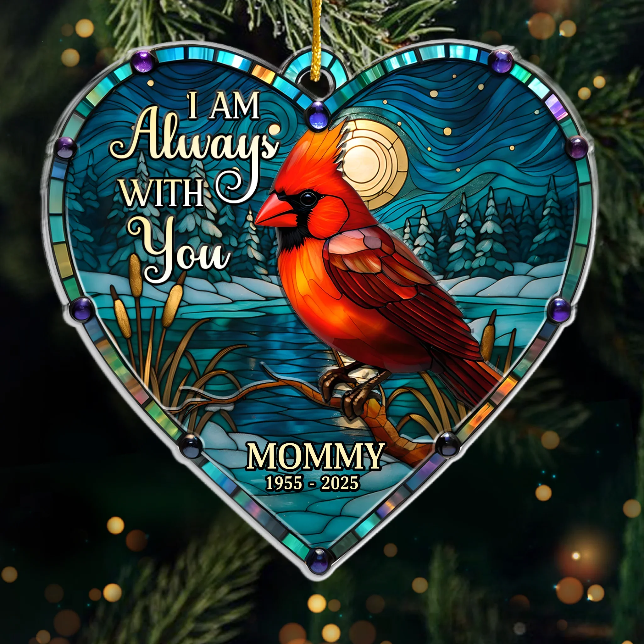 Custom Acrylic Ornament - Personalized Christmas Memorial Sympathy Gifts For Loss Of Mom, Dad - Guided By Your Spirit - Image 2