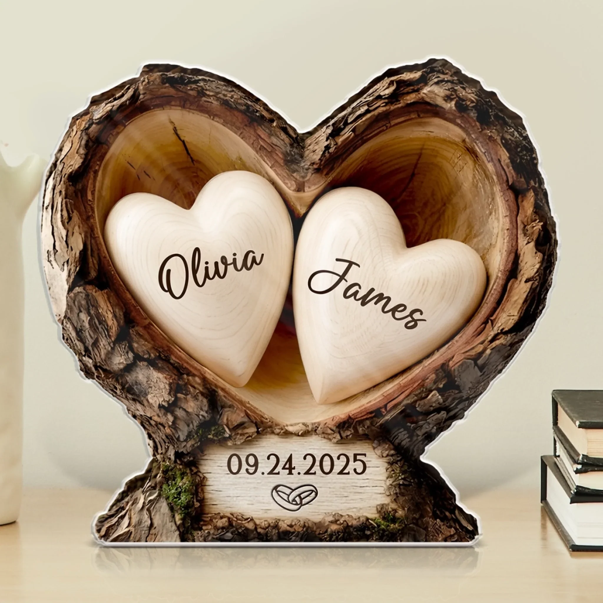 Custom Acrylic Plaque - Personalized Anniversary Wedding Gifts For Husband And Wife, Him And Her - Built On Trust And Love - Image 3