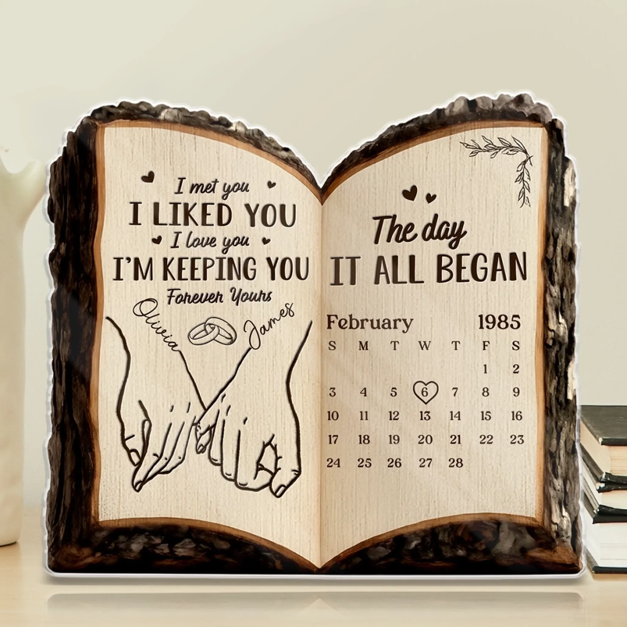 Custom Acrylic Plaque - Personalized Anniversary Wedding Gifts For Husband And Wife, Him And Her - Our Bond Feels Effortless - Image 3