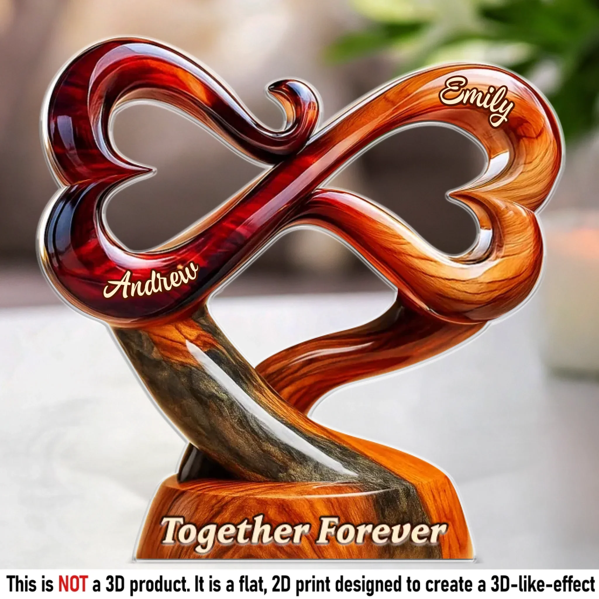 Custom Acrylic Plaque - Personalized Anniversary Wedding Gifts For Husband And Wife, Him And Her - Our Love Stays Steady Strong - Image 2