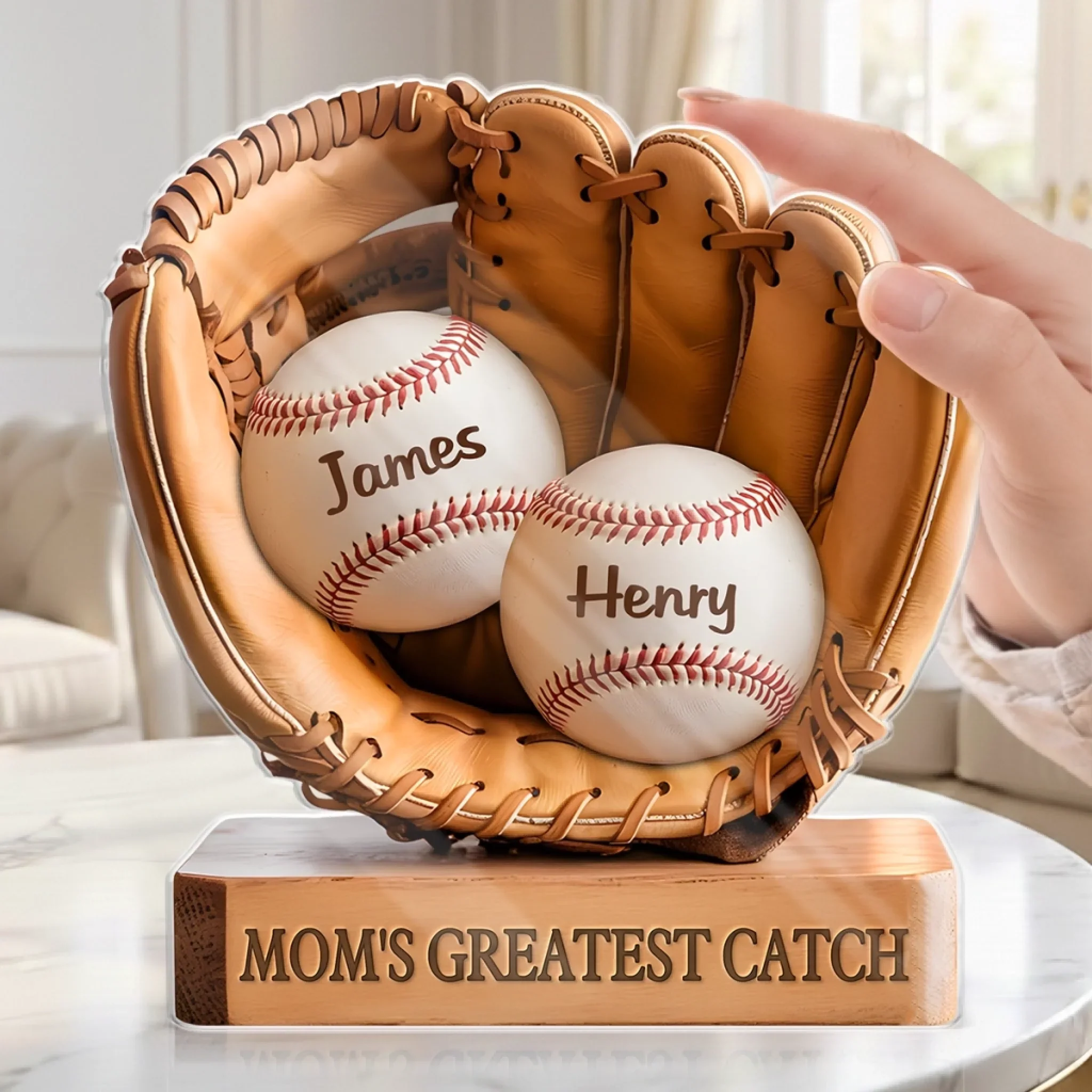 Custom Acrylic Plaque - Personalized Mother's Day,  Father's Day Gifts For Mom, Grandma, Dad, Grandpa - From Little League To Lifelong Love - Image 4