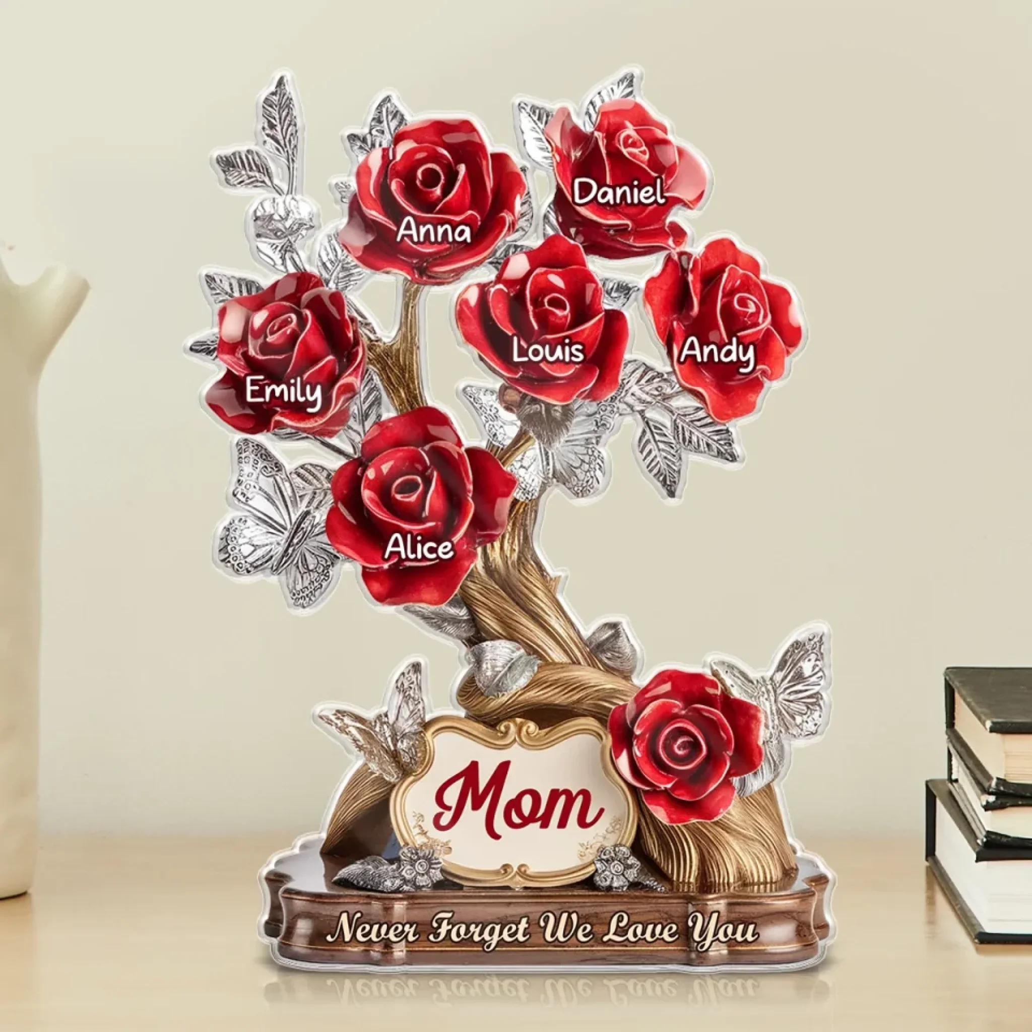Custom Acrylic Plaque - Personalized Mother's Day Gifts For Mom, Grandma - Each Rose, A Piece Of Her Heart - Image 3