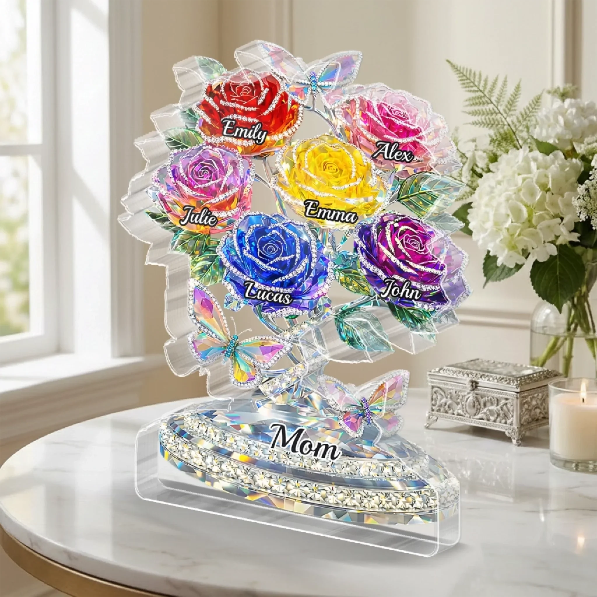 Custom Acrylic Plaque - Personalized Mother's Day Gifts For Mom, Grandma - Grandma Love Lives Forever - Image 3