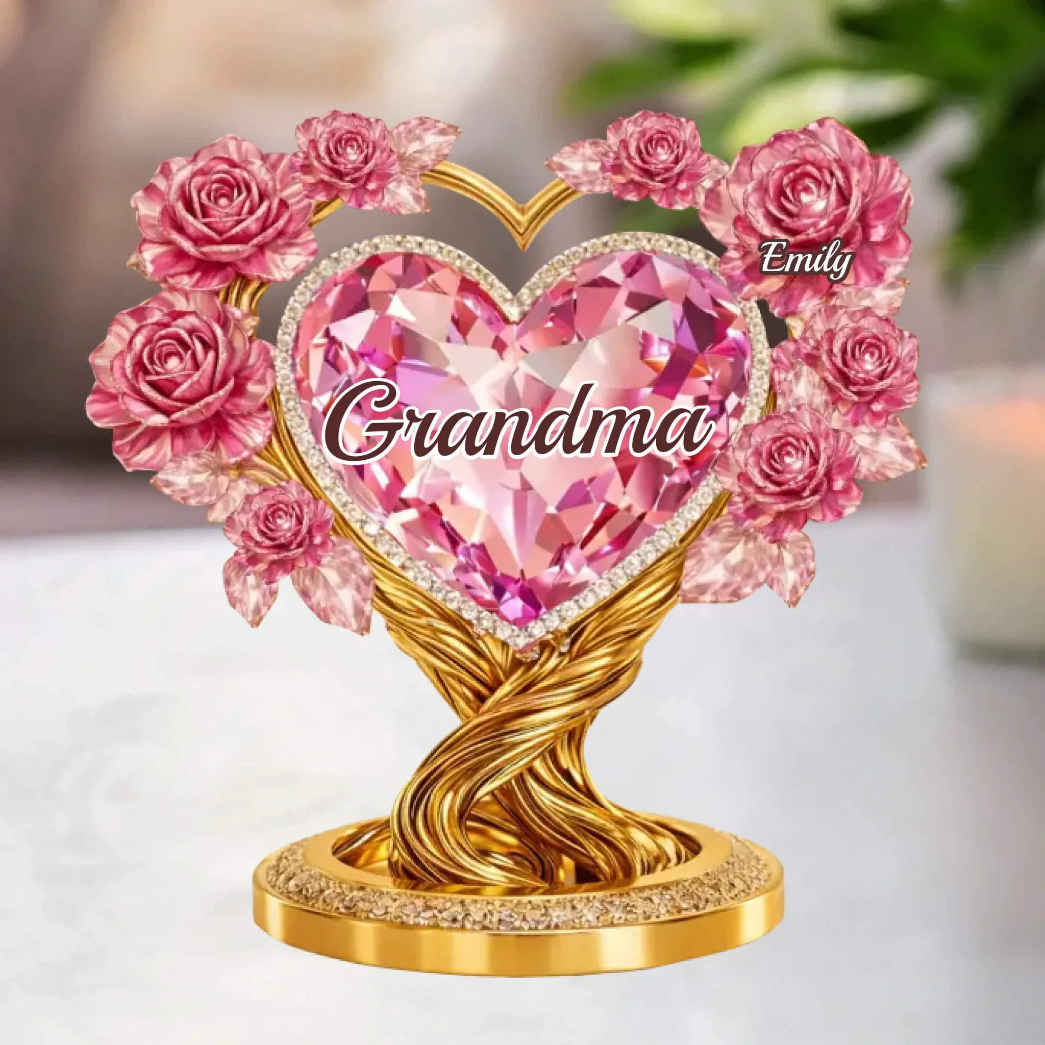 Custom Acrylic Plaque - Personalized Mother's Day Gifts For Mom, Grandma - Grandma Love Never Ends - Image 2