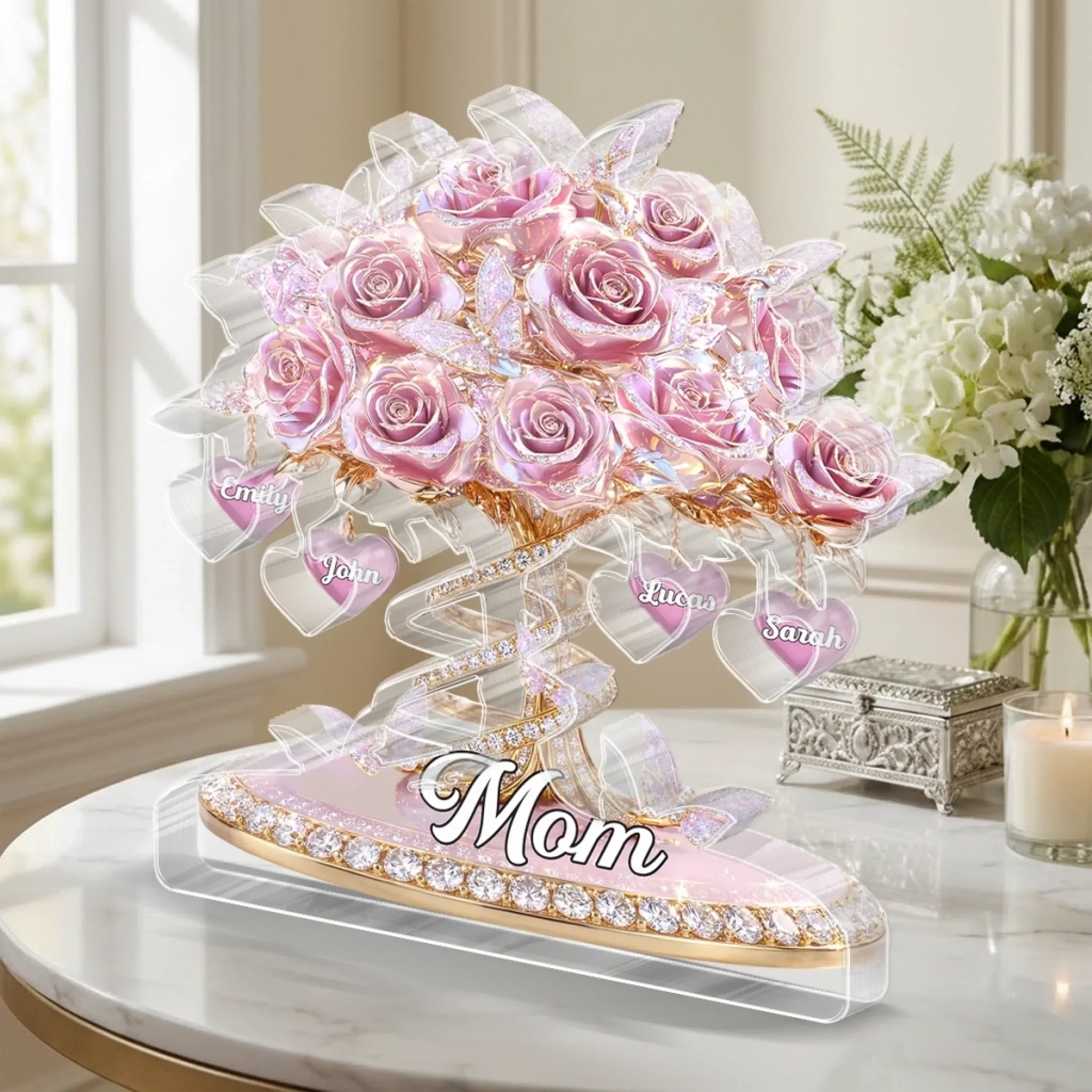 Custom Acrylic Plaque - Personalized Mother's Day Gifts For Mom, Grandma - Grateful For Every Moment - Image 3