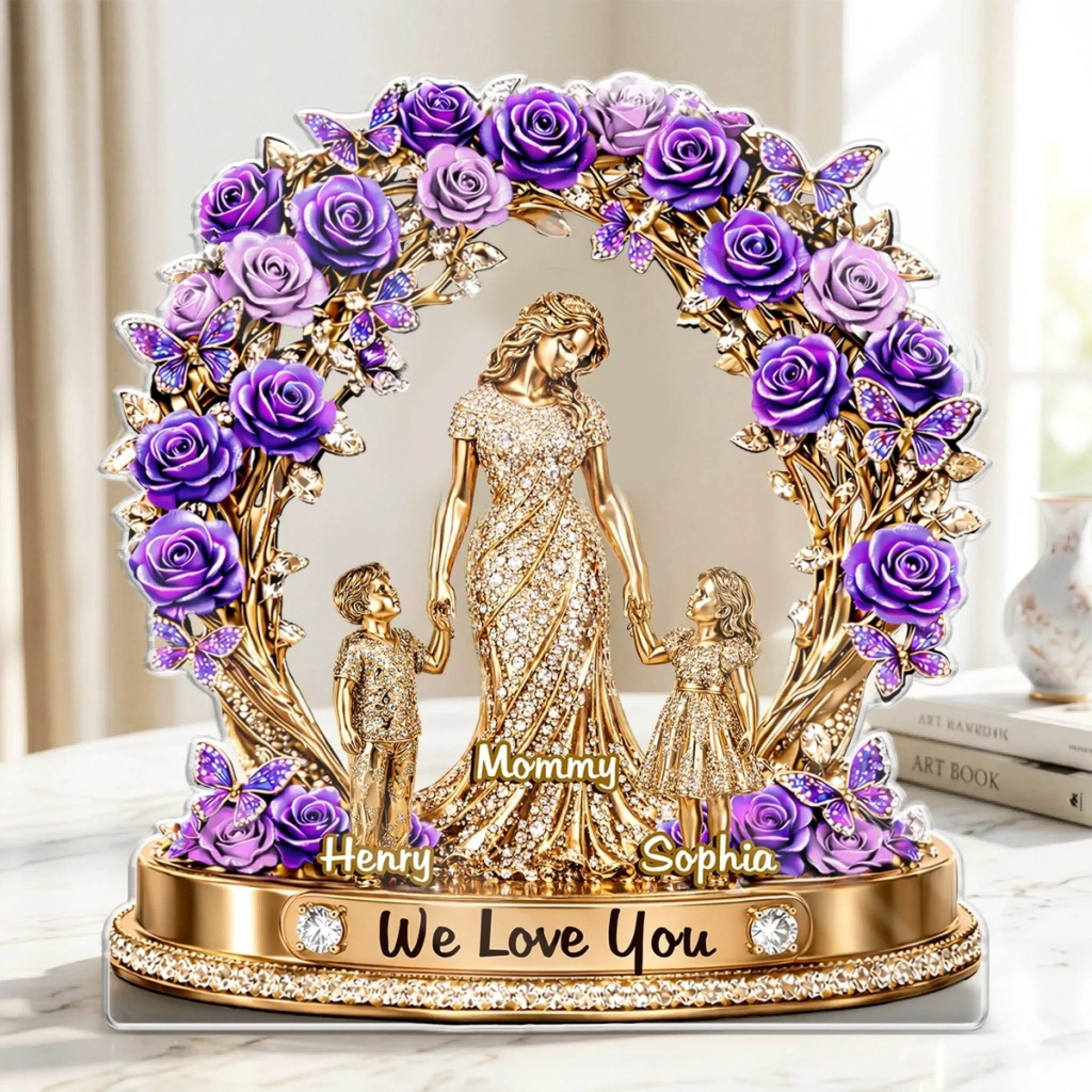 Custom Acrylic Plaque - Personalized Mother's Day Gifts For Mom, Grandma - Mom Makes Every Day Beautiful - Image 3