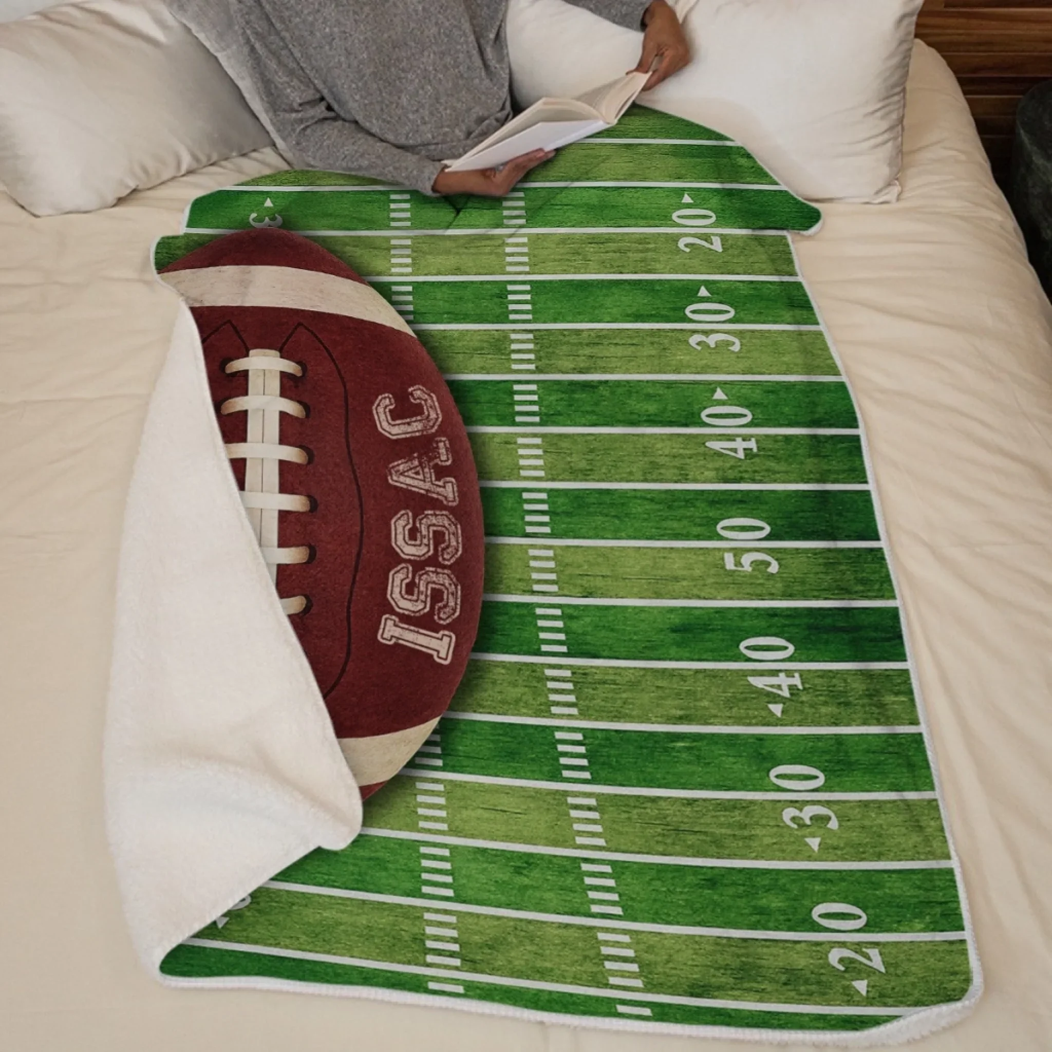 Custom American Football Blanket - Personalized Gift For Birthday, Football Football Lovers, NFL Fans, Sport Lovers, Senior Graduation Gift - My Turf, My Rules - Image 5