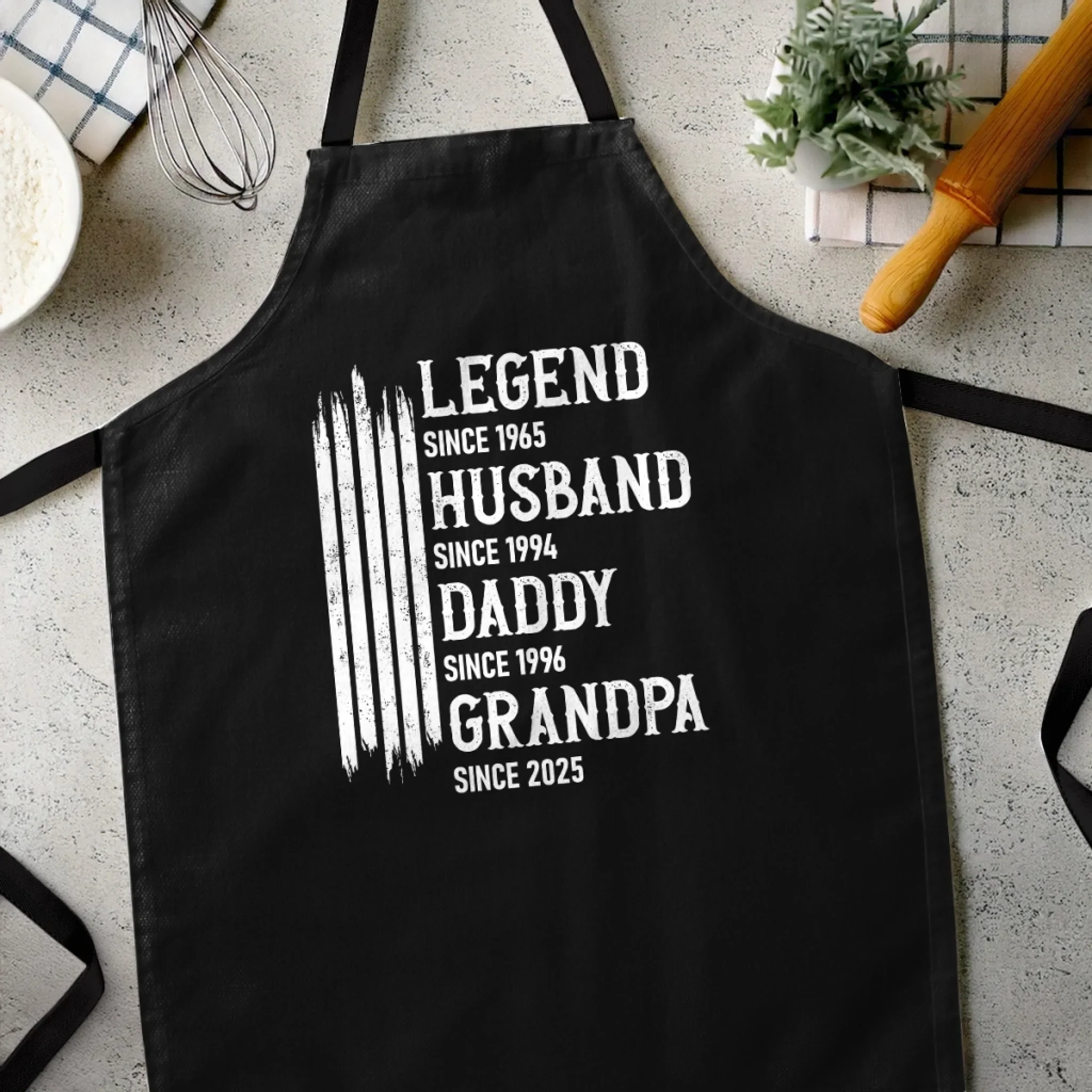 Custom Apron - Personalized Birthday Gifts For Dad, Grandpa - Legend In The Kitchen - Image 3