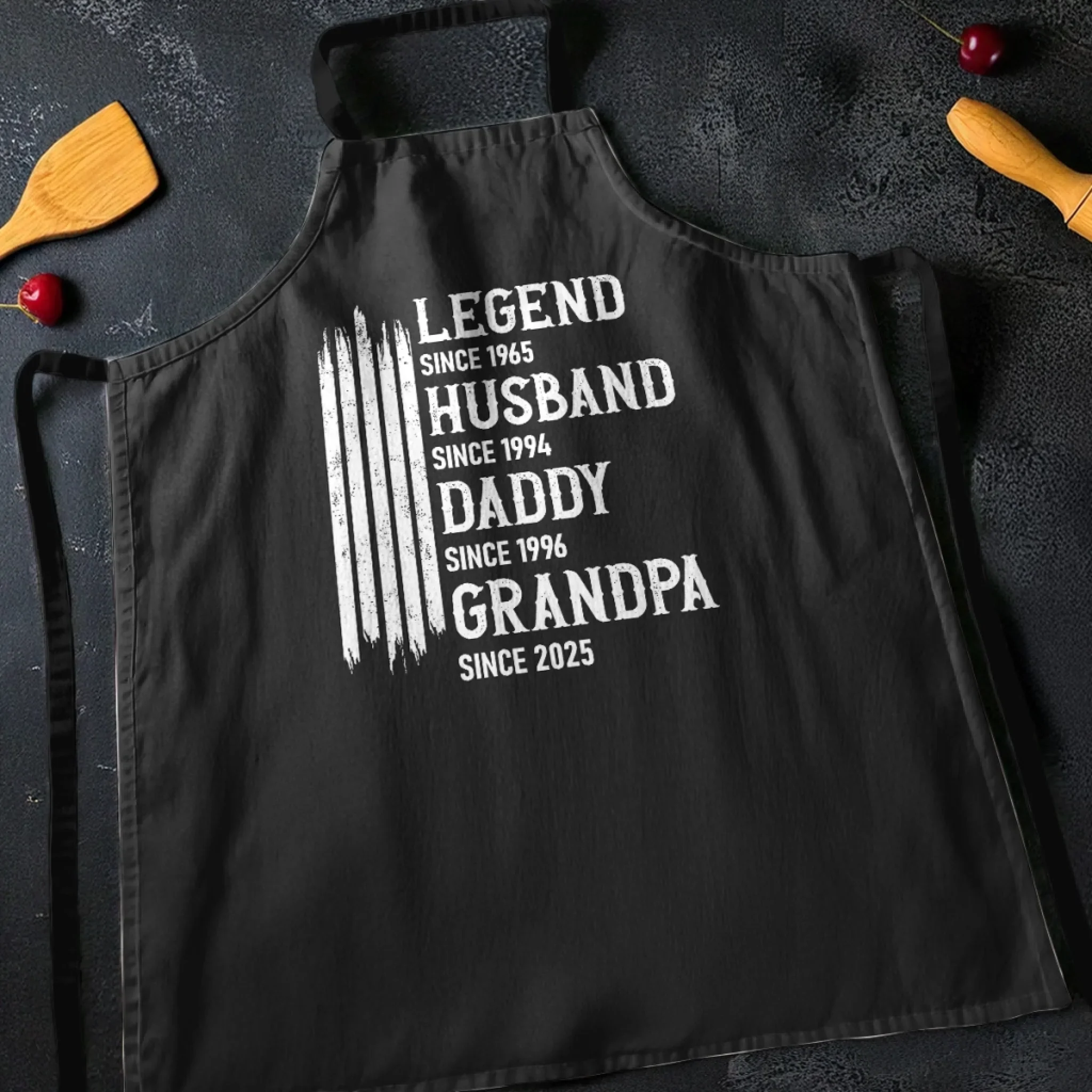 Custom Apron - Personalized Birthday Gifts For Dad, Grandpa - Legend In The Kitchen - Image 4