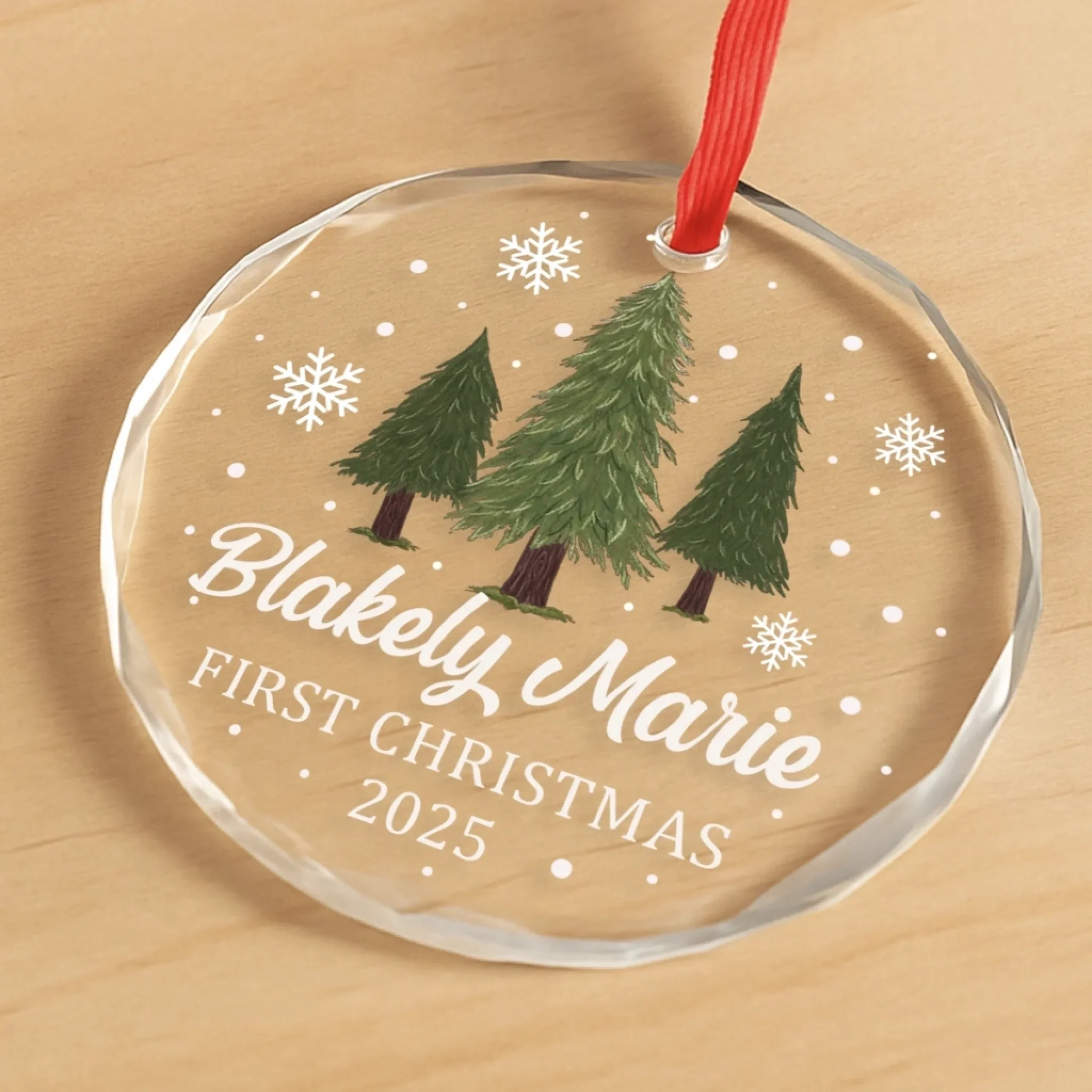 Custom Baby First Christmas Glass Ornament - Personalized Christmas Baby Shower, Gifts For New Moms, New Dads, New Parents - Special Delivery Under The Tree - Image 5