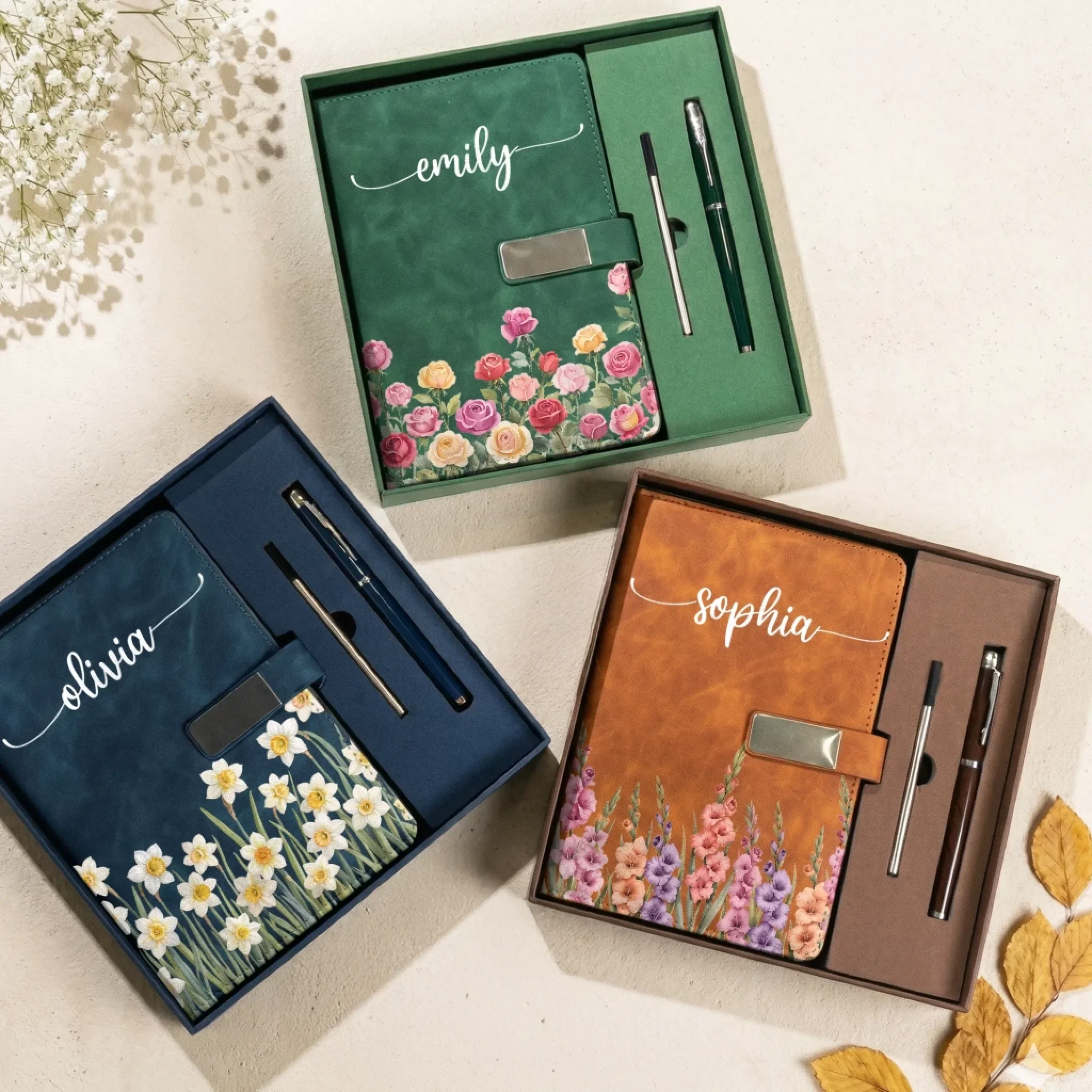 Custom Birth Month Flower Notebook Set - Personalized Birthday Gifts For Besties, Sisters, BFF, Family, Yourself - Be Proud Of Who You Are - Image 2