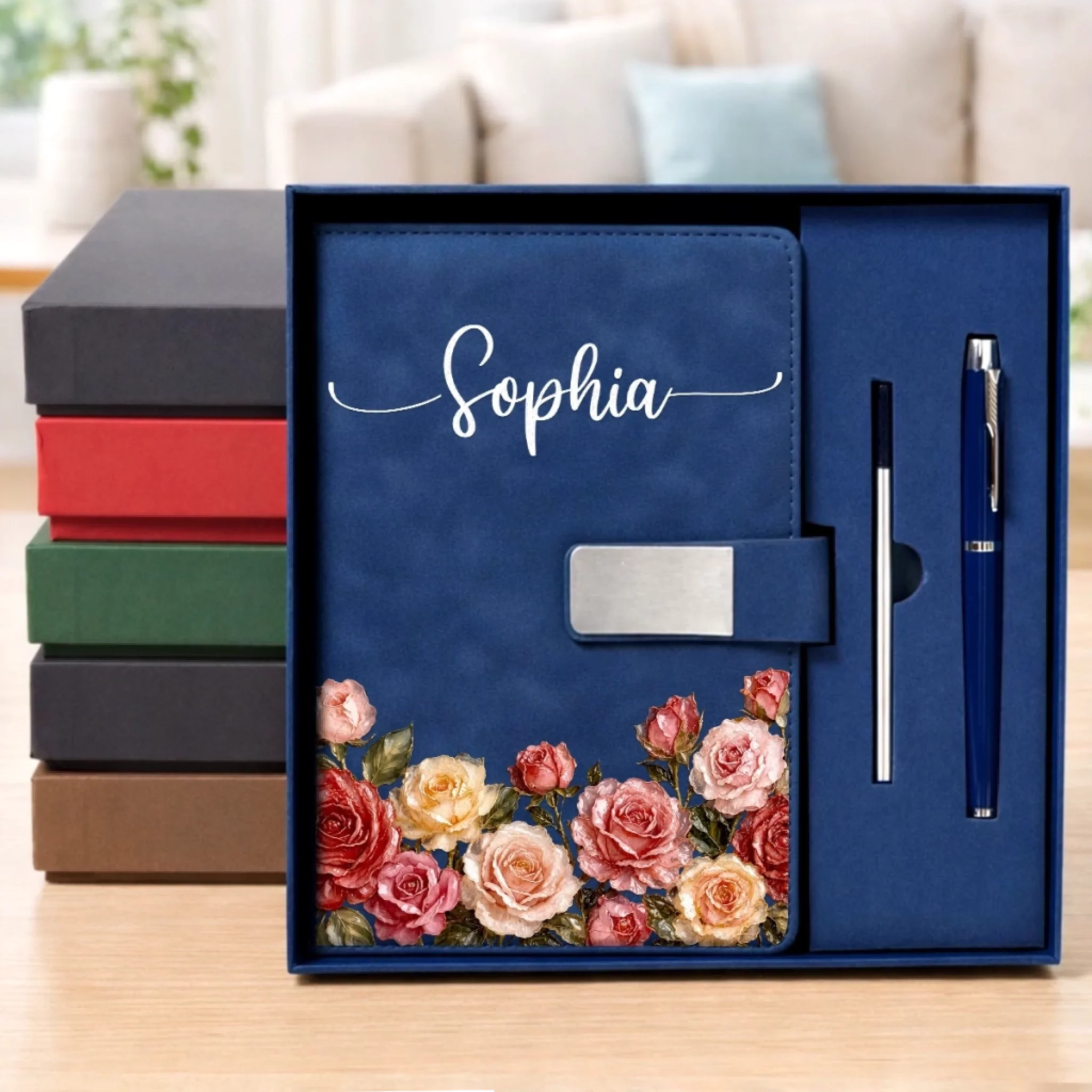 Custom Birth Month Flower Notebook Set - Personalized Birthday Gifts For Besties, Sisters, BFF, Family, Yourself - Proud Of My Own Journey - Image 4