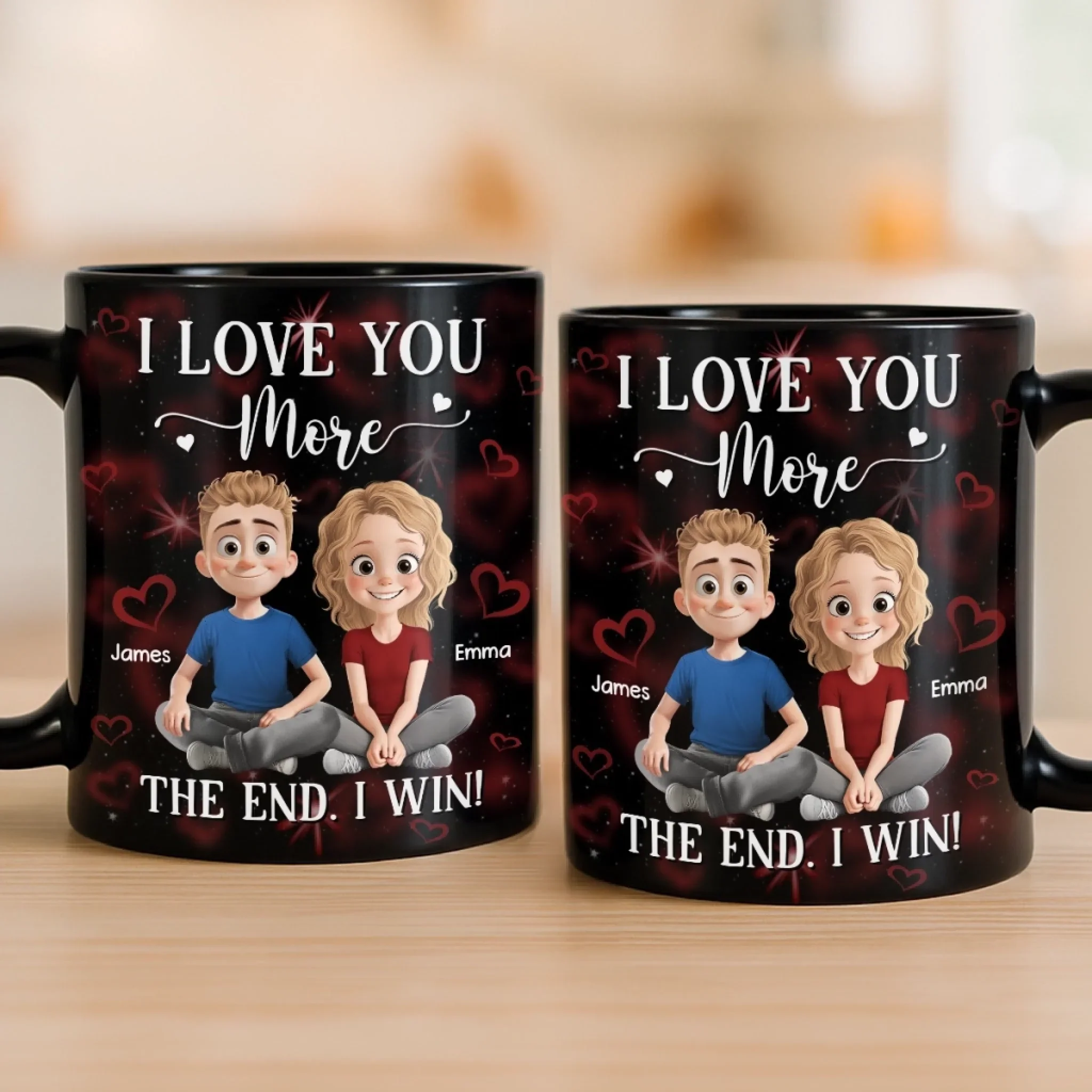 Custom Black Mug - Personalized Anniversary Wedding Gifts For Husband And Wife, Him And Her - We Keep Finding Each Other - Image 4