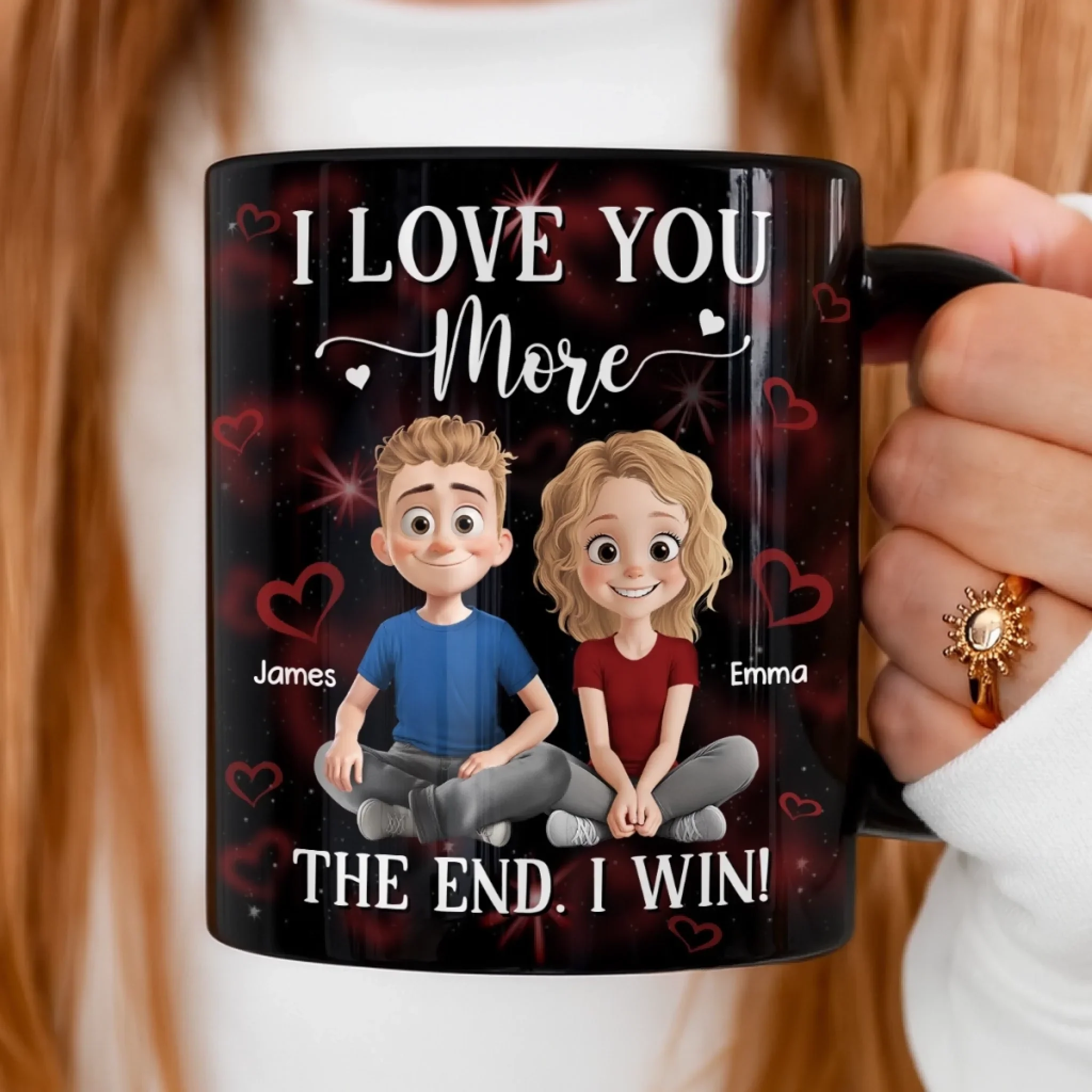 Custom Black Mug - Personalized Anniversary Wedding Gifts For Husband And Wife, Him And Her - We Keep Finding Each Other - Image 5