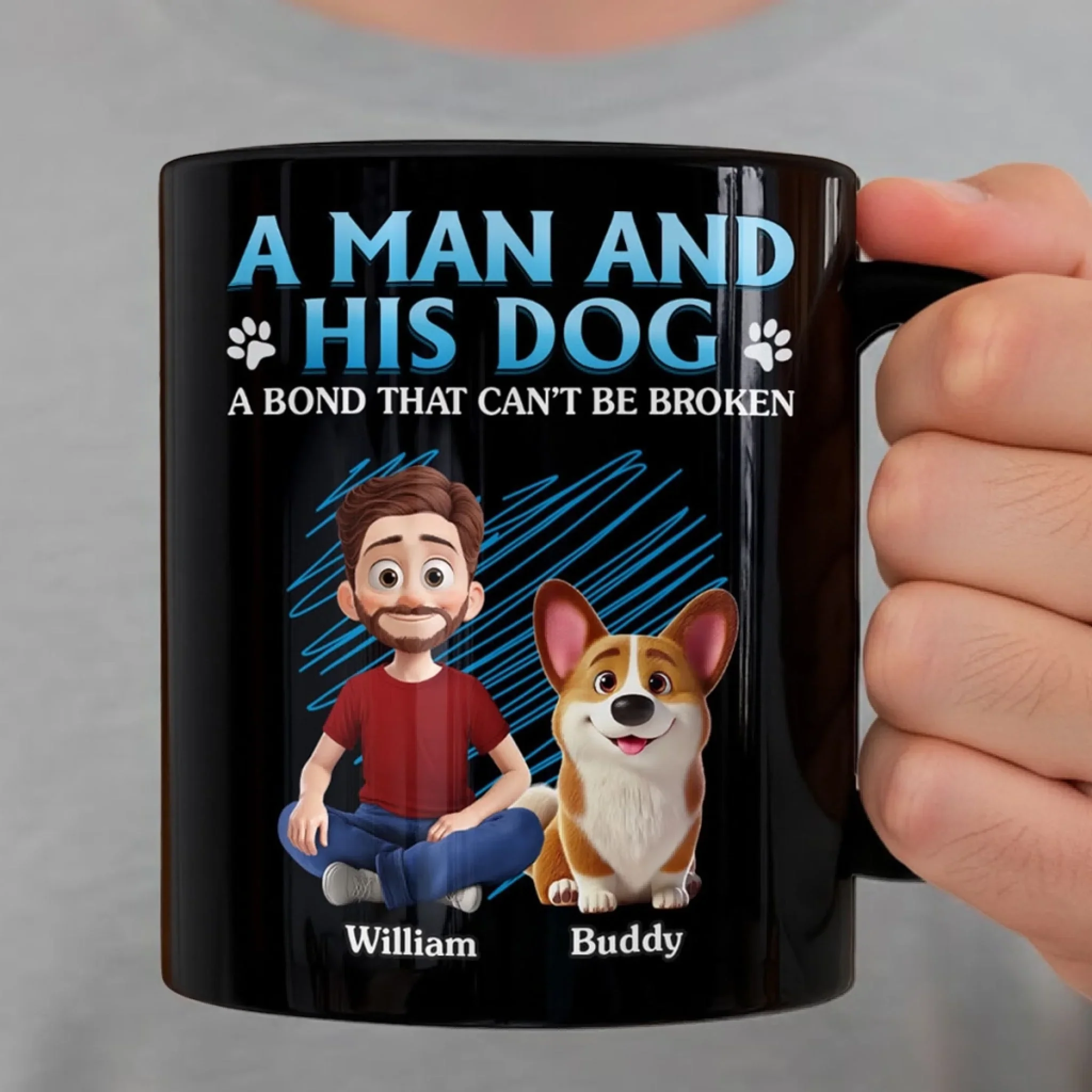 Custom Black Mug - Personalized Birthday Gifts For Dog Lovers, Dog Dad And Mom - Life With Fur Kids - Image 5