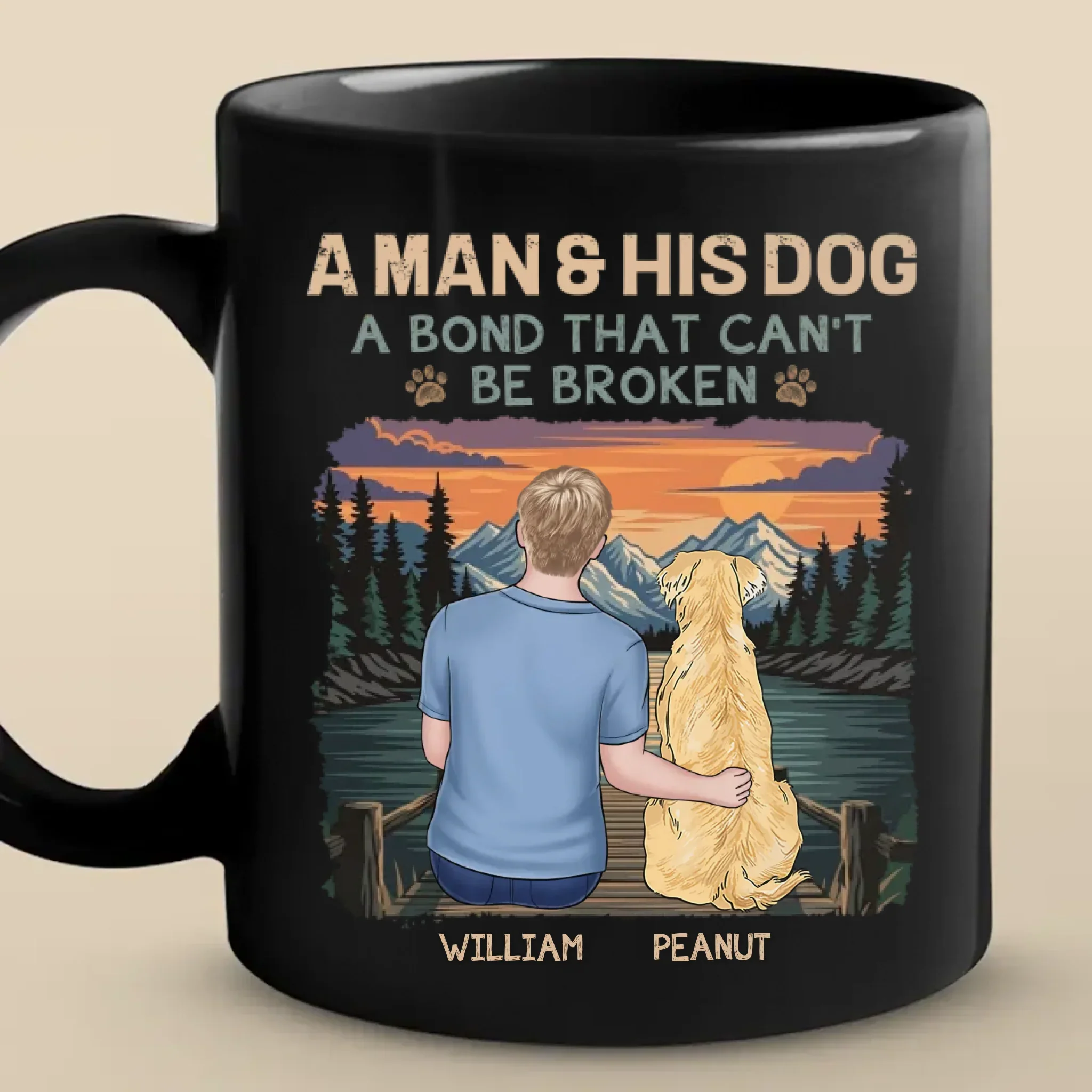 Custom Black Mug - Personalized Birthday Gifts For Dog Lovers, Dog Dad And Mom - Proof Life Needs Dogs - Image 2