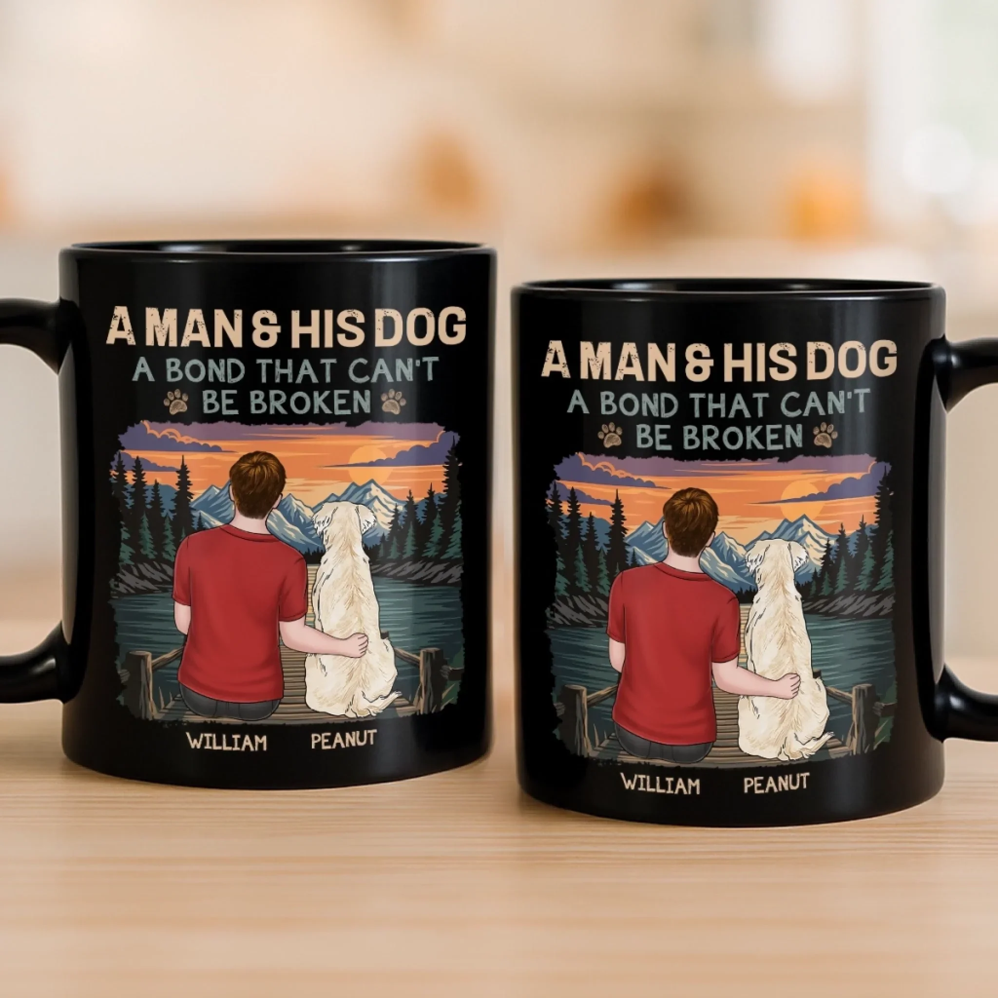 Custom Black Mug - Personalized Birthday Gifts For Dog Lovers, Dog Dad And Mom - Proof Life Needs Dogs - Image 4
