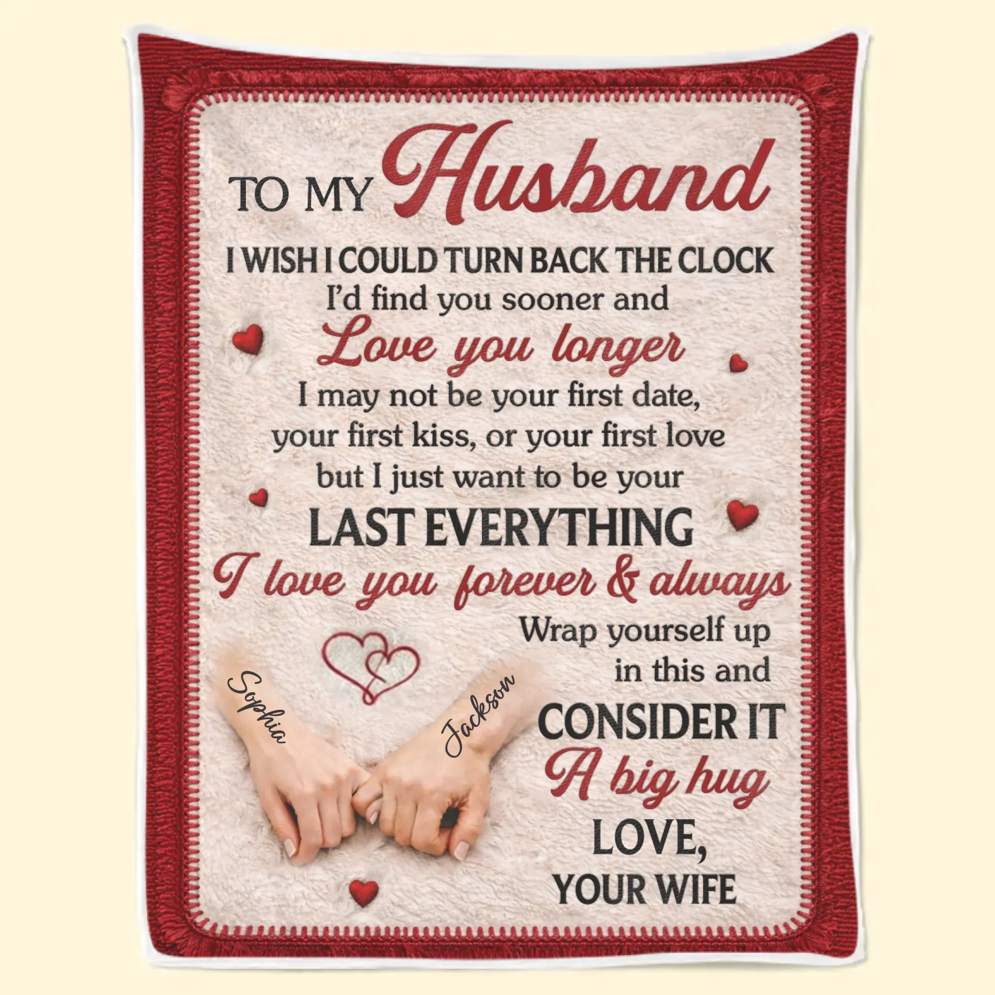 Custom Blanket - Personalized Anniversary Wedding Gifts For Husband And Wife, Him And Her - Side By Side Forever - Image 3