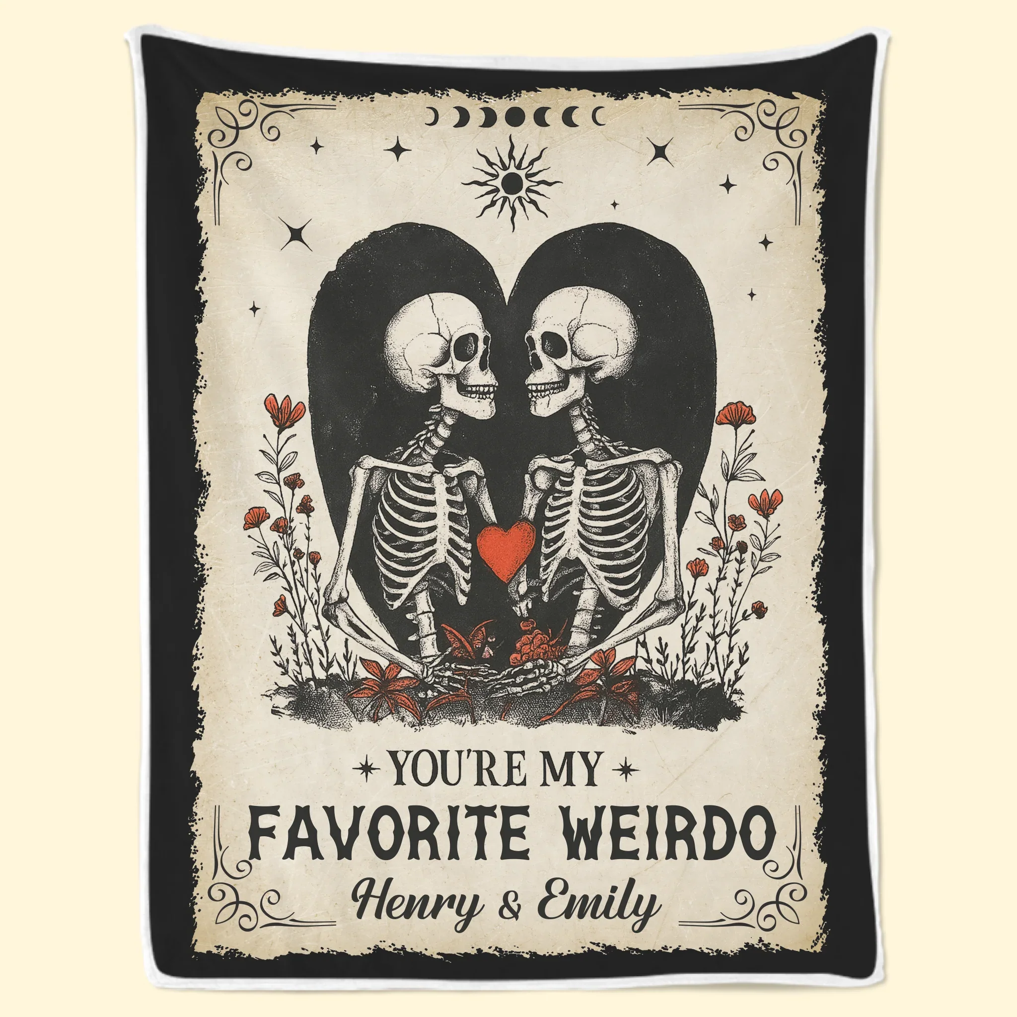 Custom Blanket - Personalized Anniversary Wedding Gifts For Husband And Wife, Him And Her - Weirdos In Love - Image 6